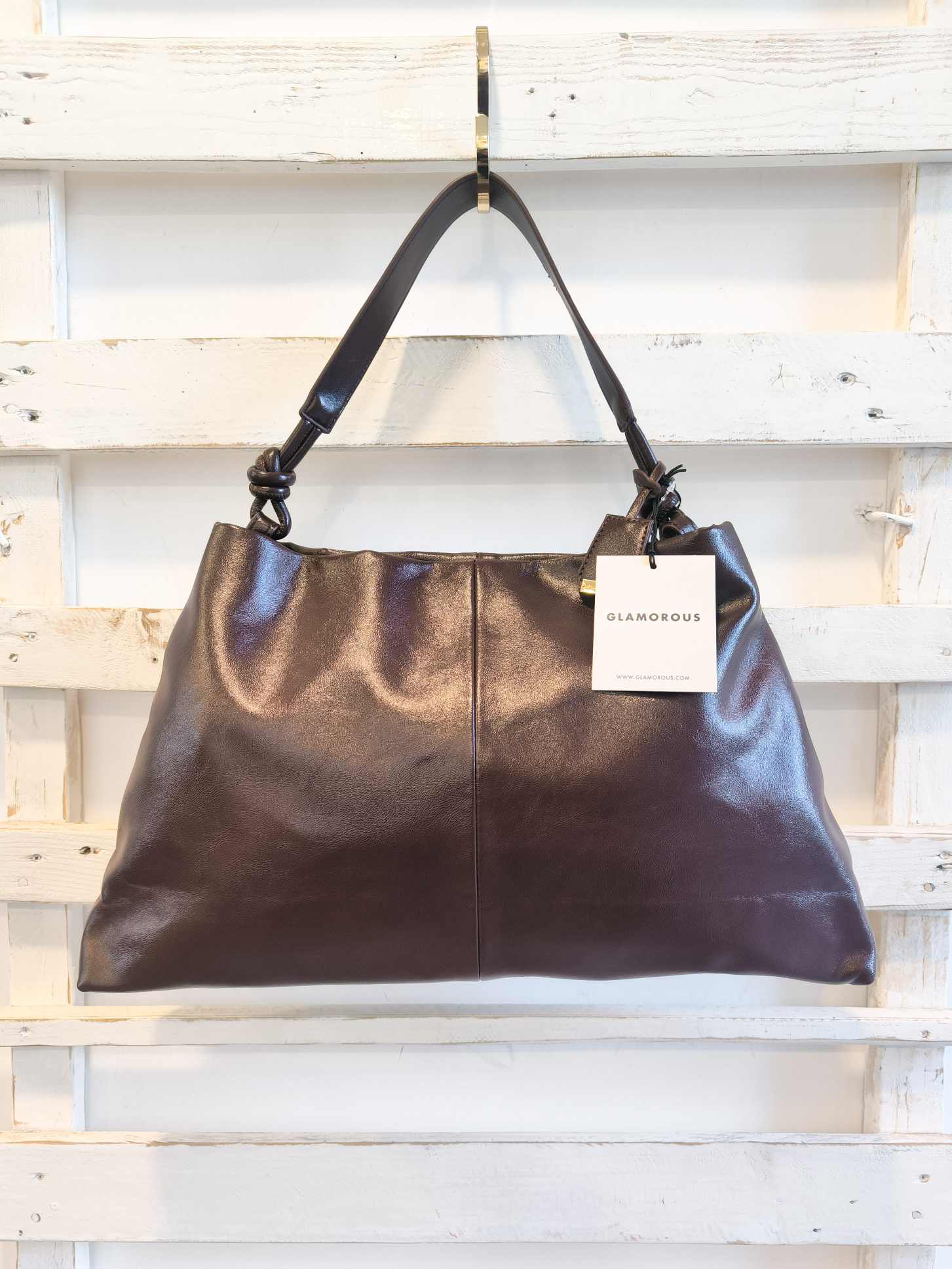 BORSA MEDIA LUCIDA - Burgundy