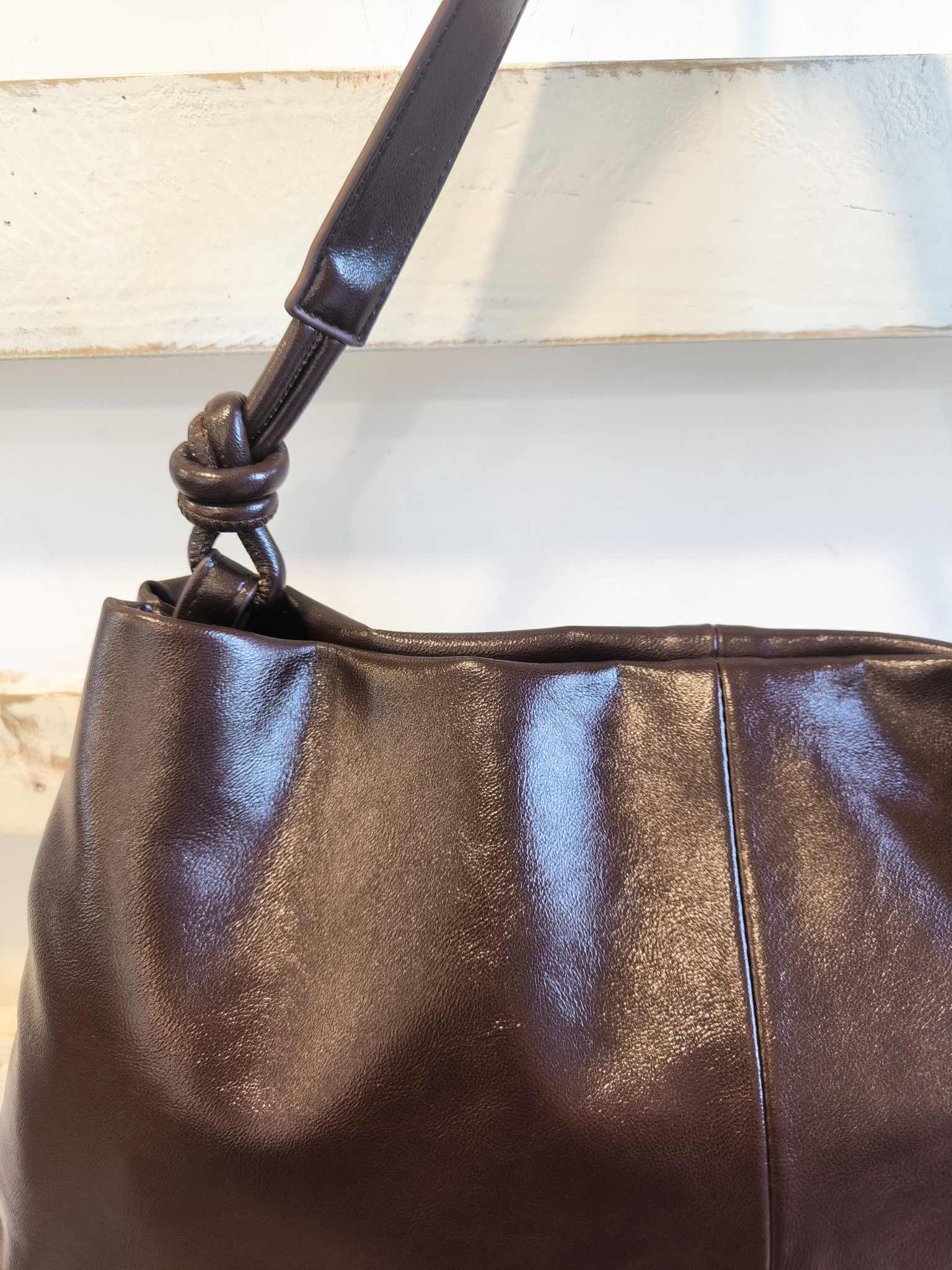 BORSA MEDIA LUCIDA - Burgundy