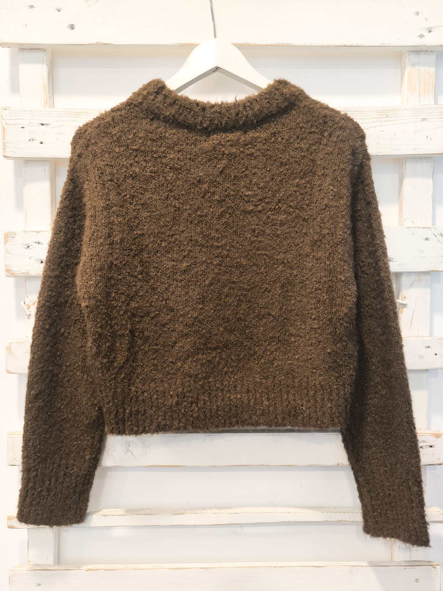 MAGLIA CROP - Marrone