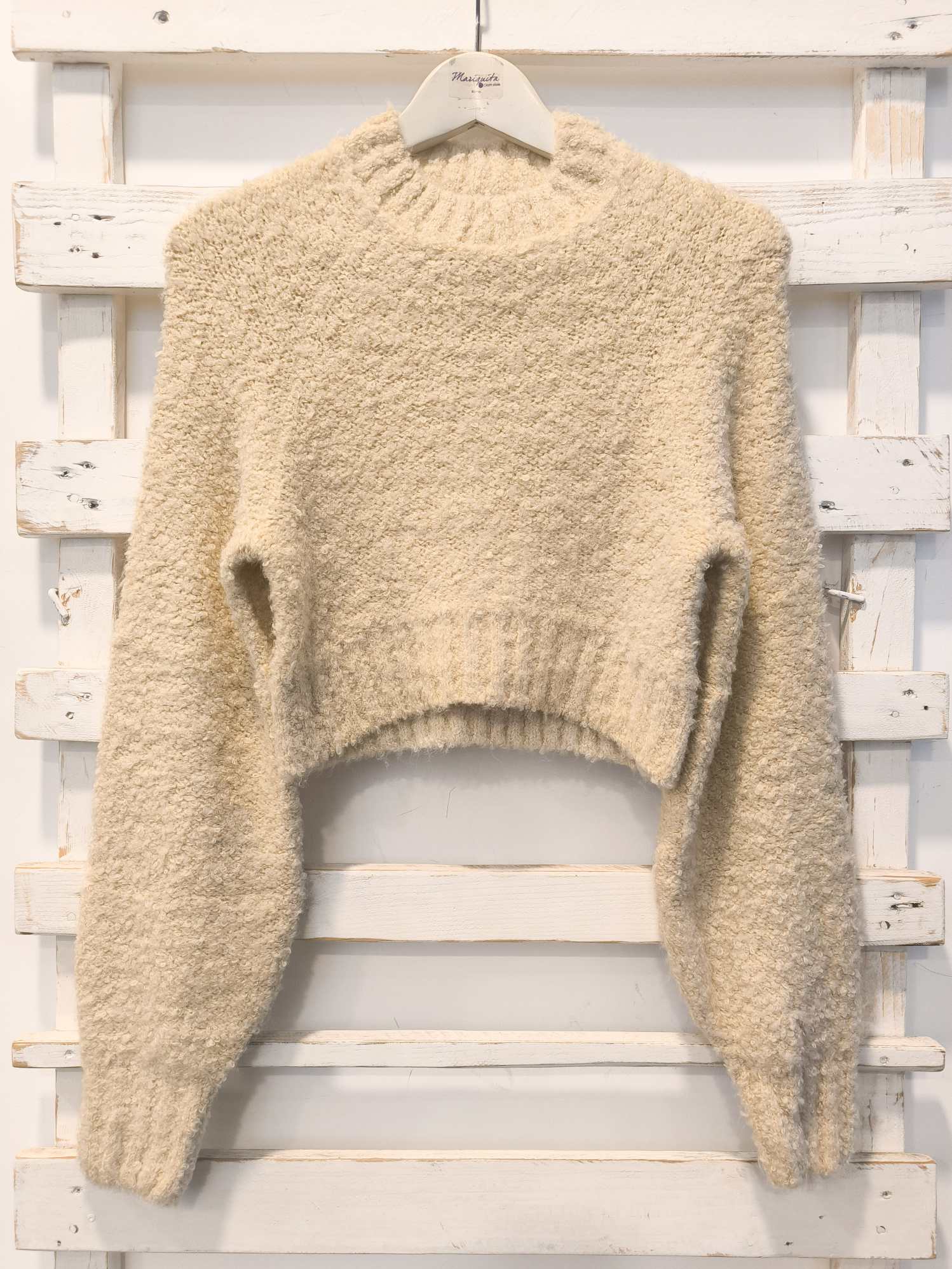 MAGLIONE CROP - Crema