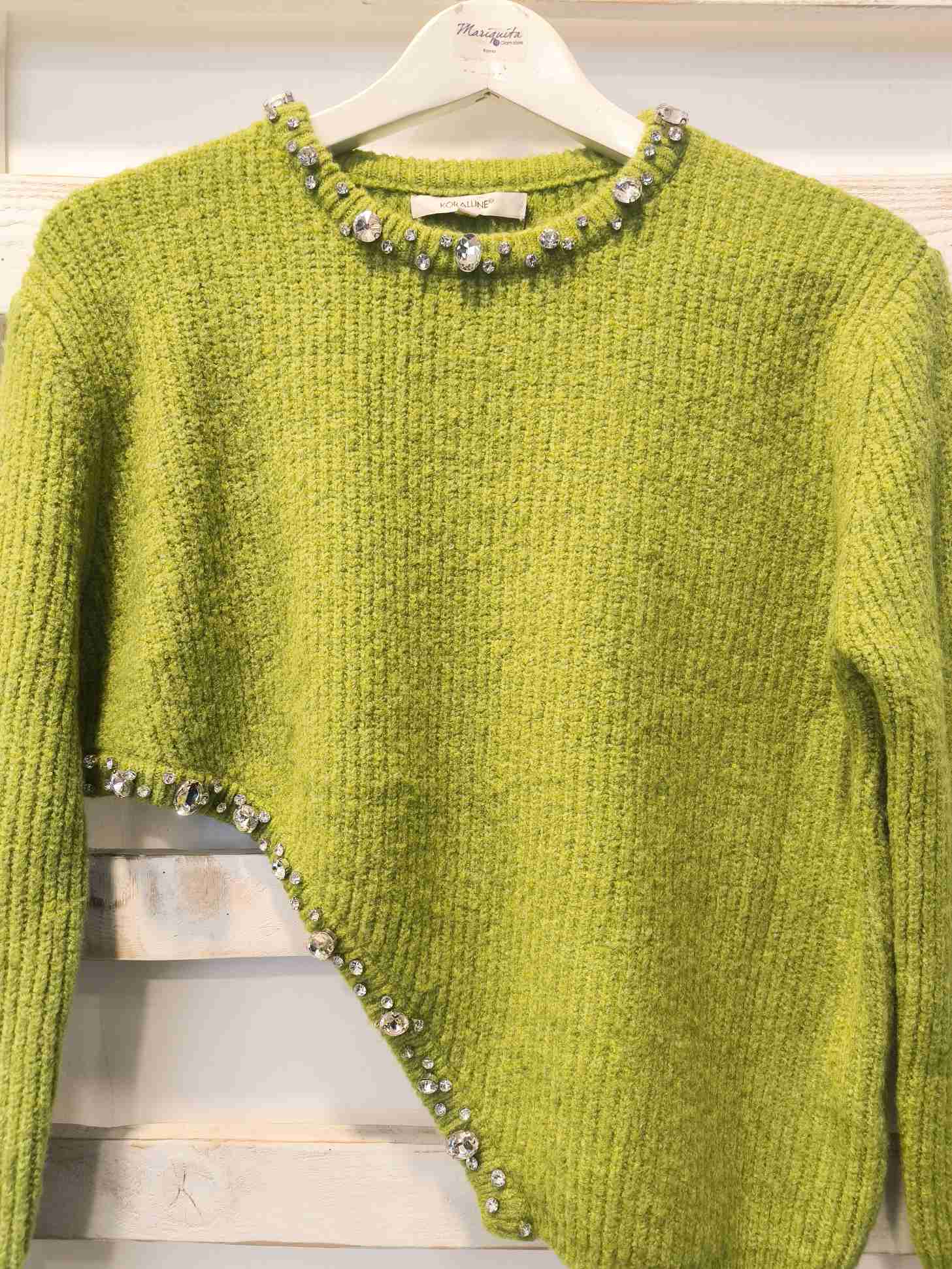 MAGLIA ASIMMETRICA - OLIVA