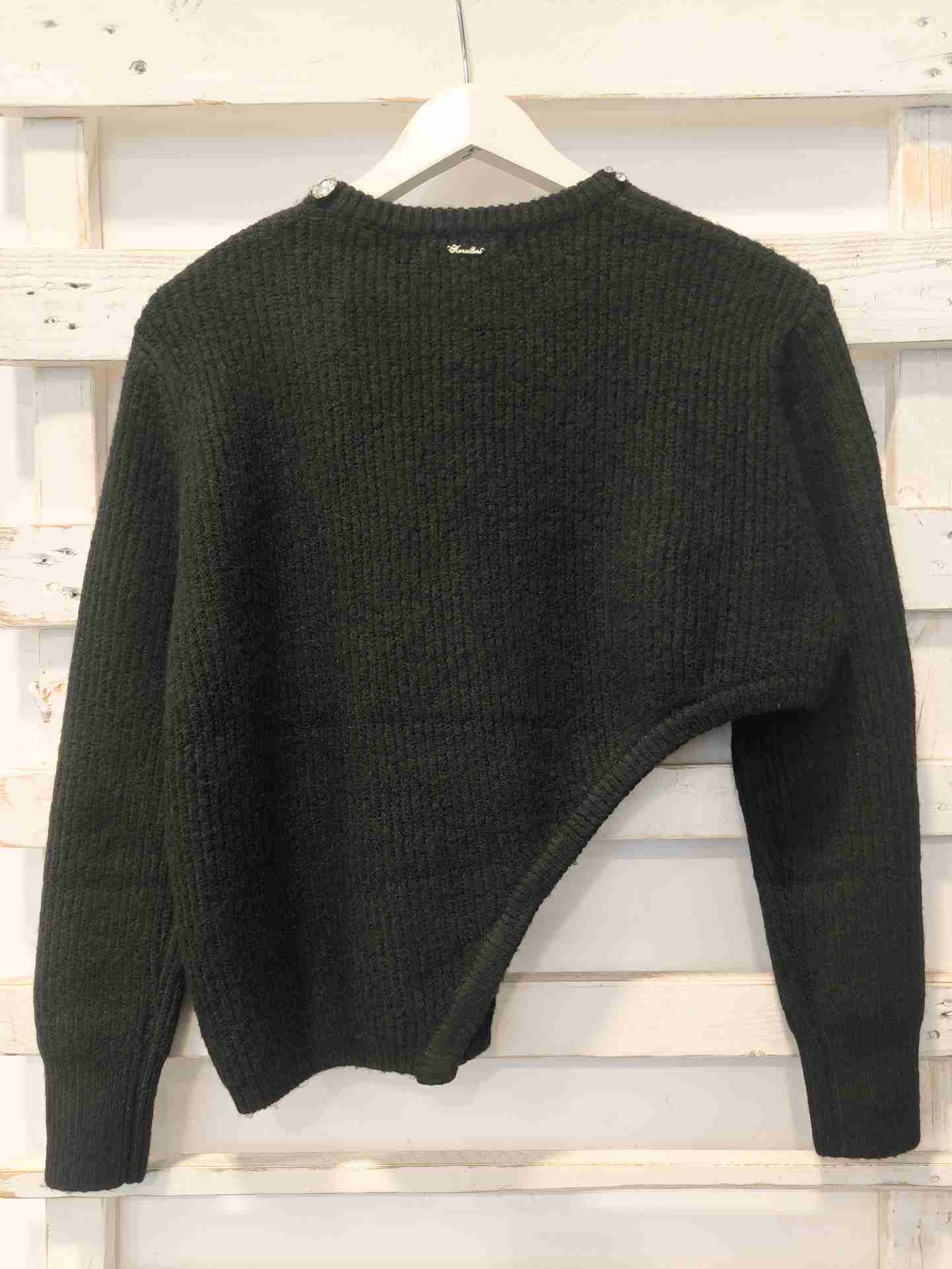 MAGLIA ASIMMETRICA - nero