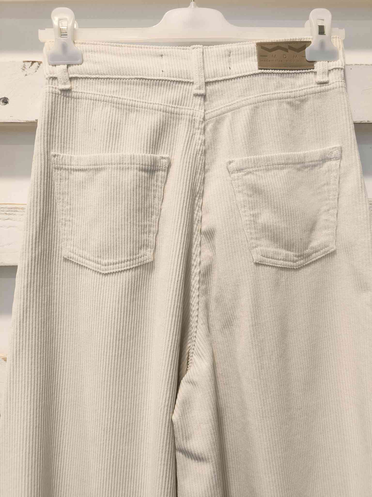 PANTALONE PALAZZO VELLUTO - Burro