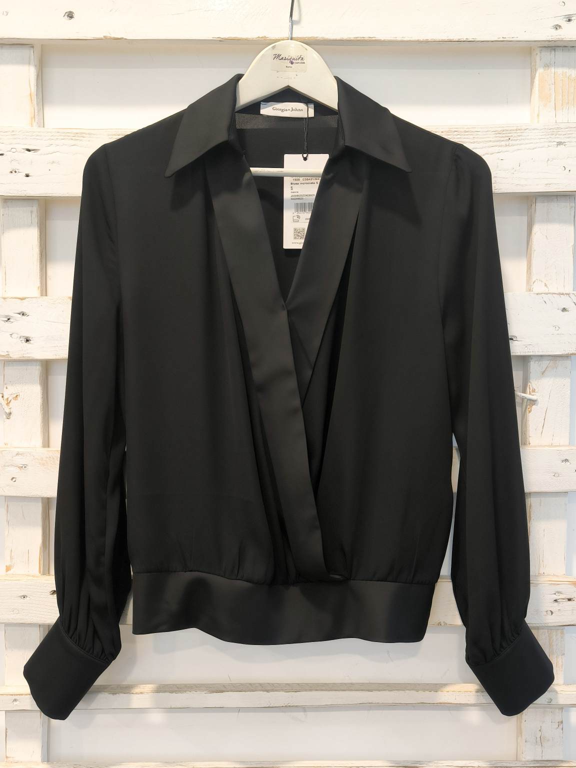 BLUSA INCROCIO - nero