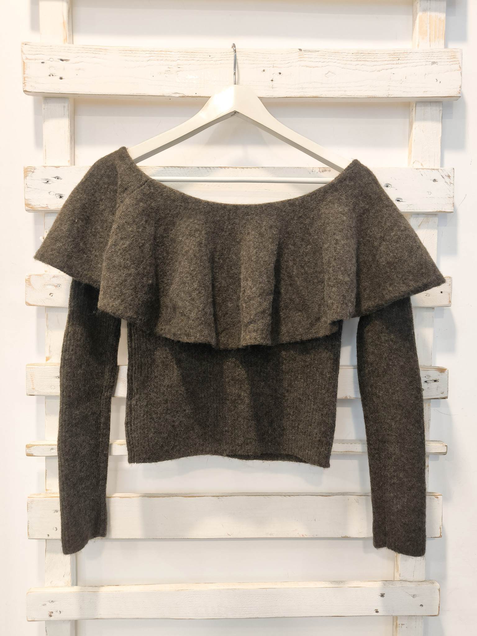 MAGLIA SPALLA SCESA - Marrone