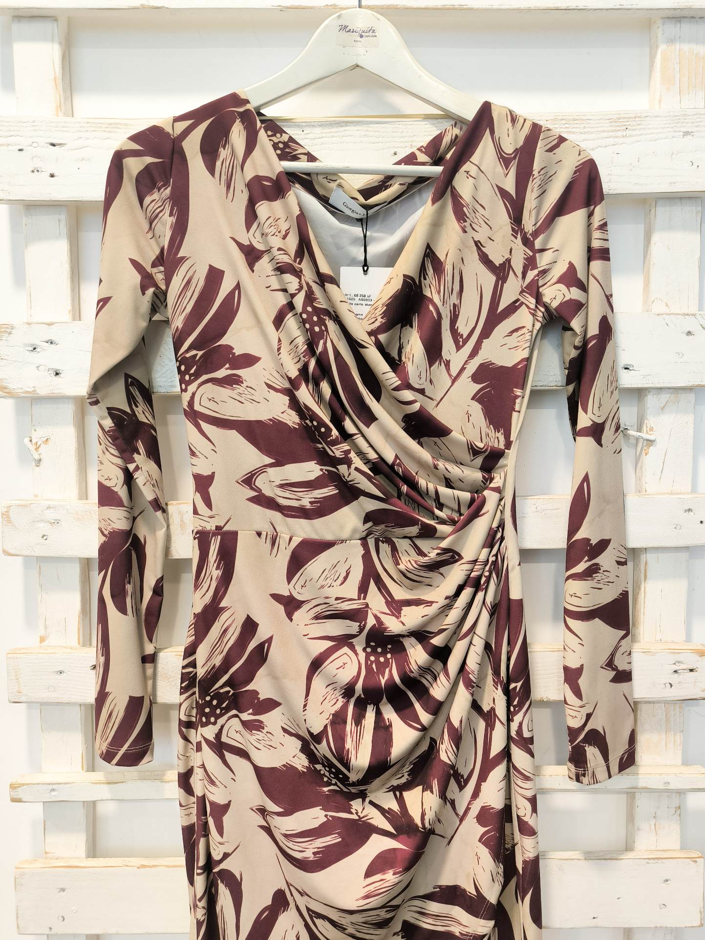 ABITO CORTO STAMPA - FANTASIA BORGOGNA