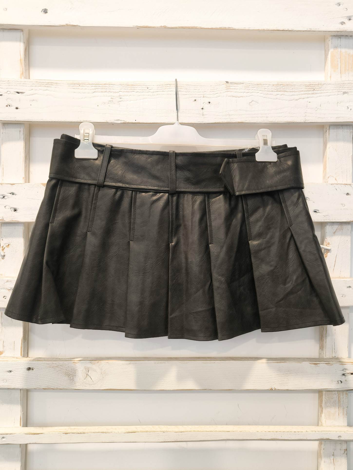 MINIGONNA ECO-PELLE - moro