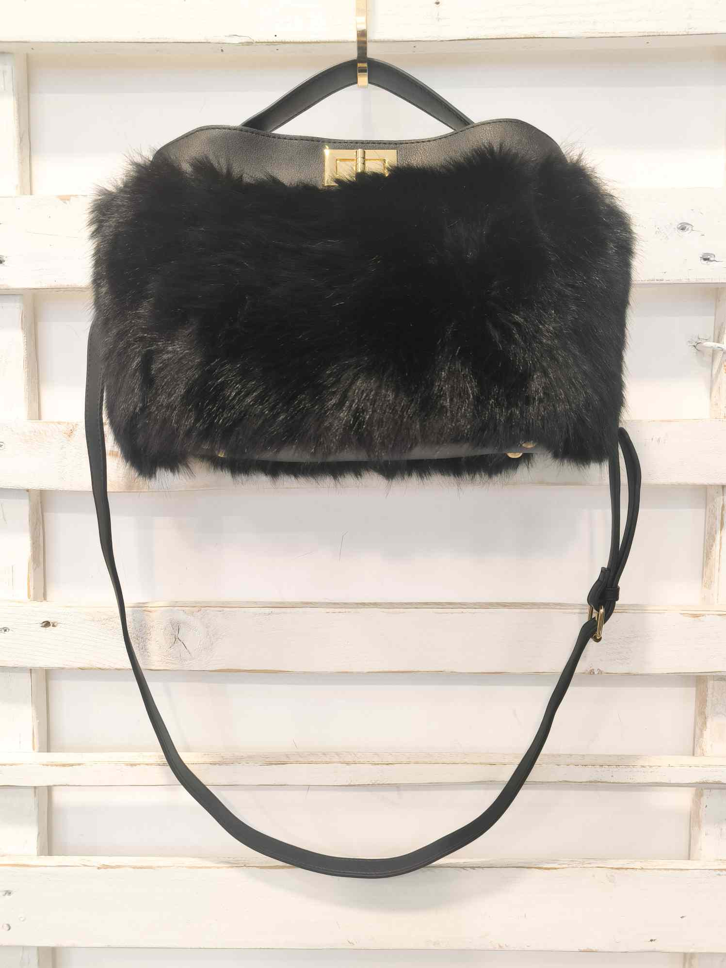 BORSA PELUCHE - BLACK