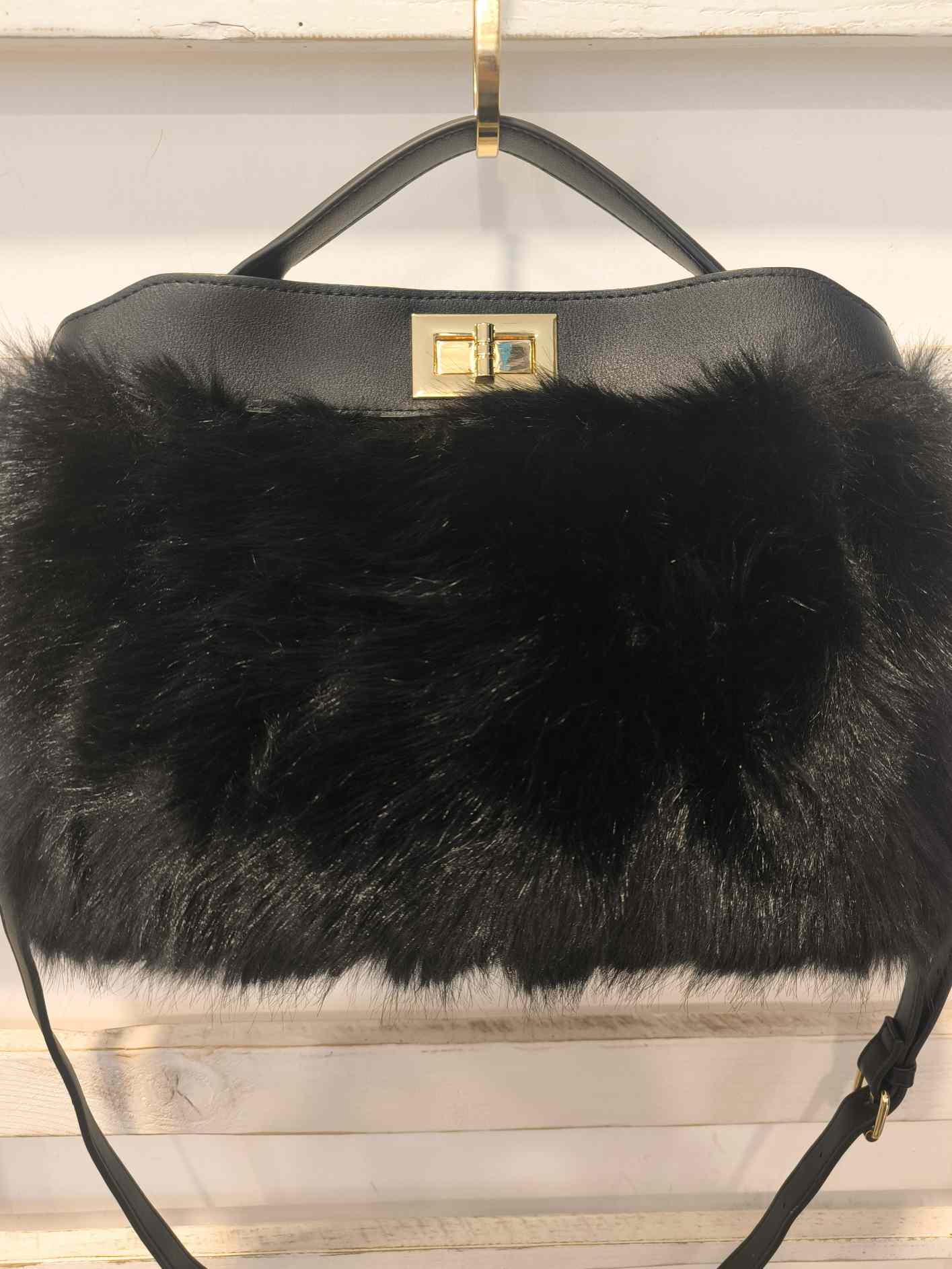 BORSA PELUCHE - BLACK