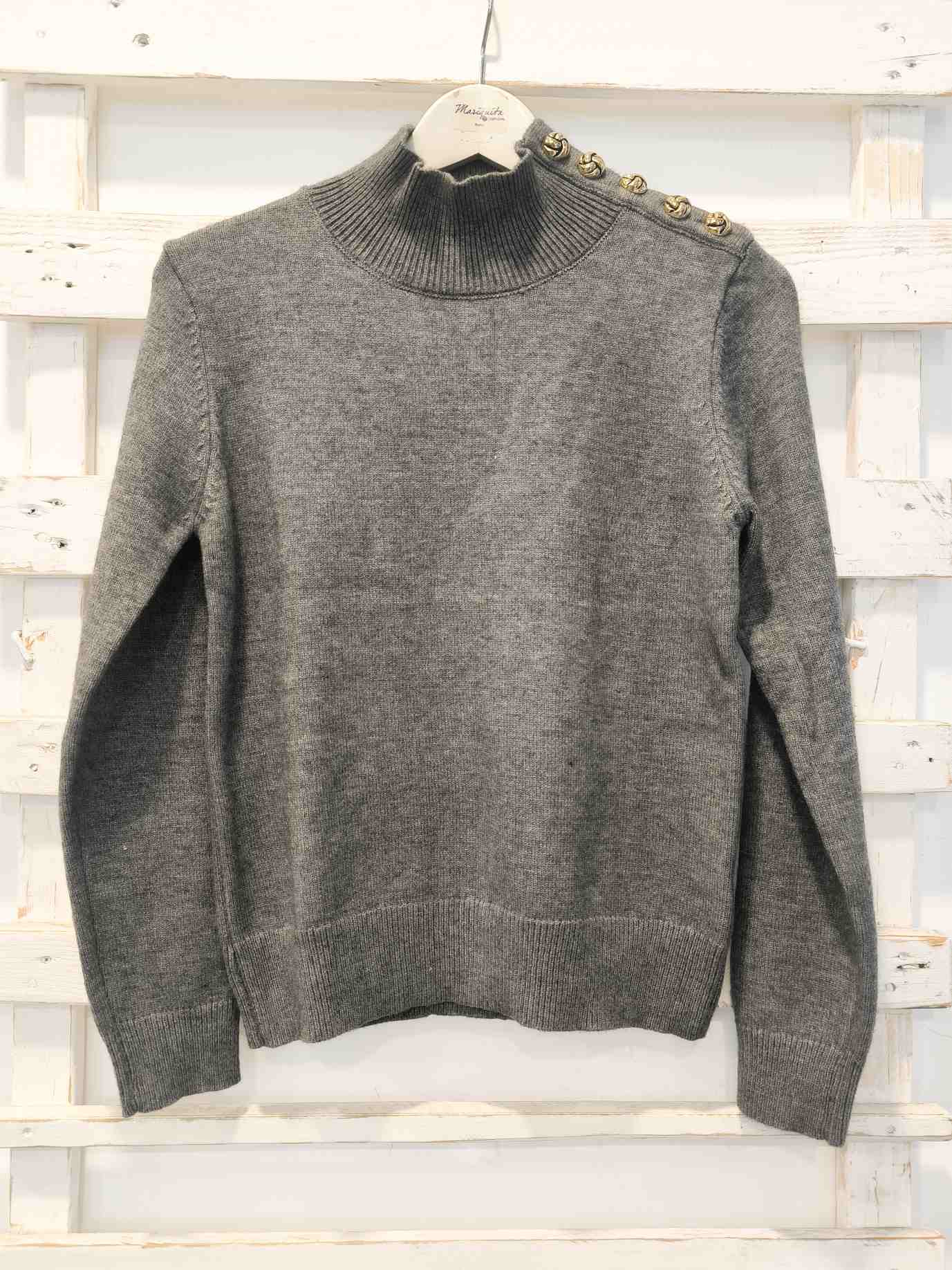 LUPETTO CON BOTTONI - Grigio