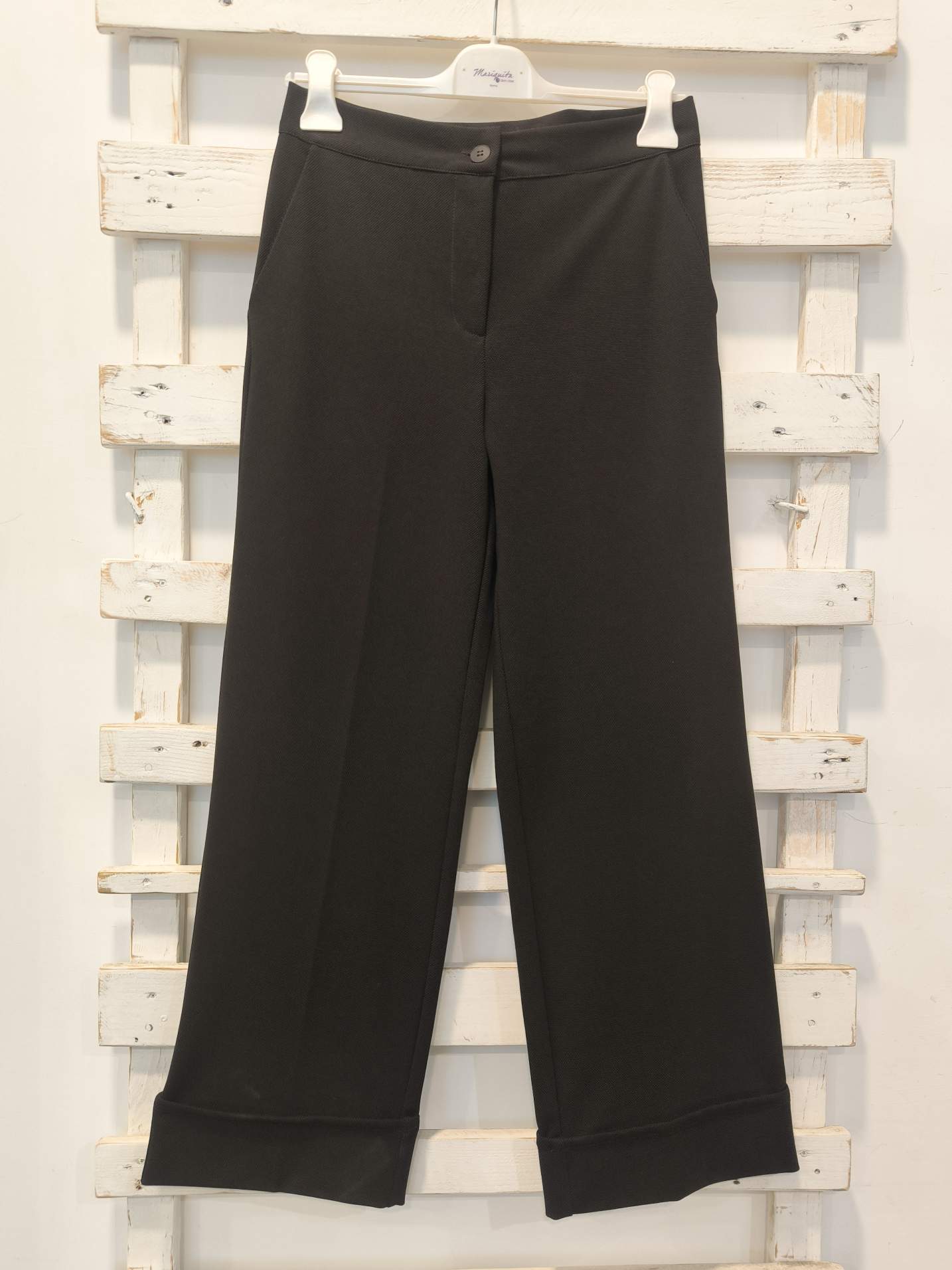 PANTALONE PIEGONE - Cioccolato