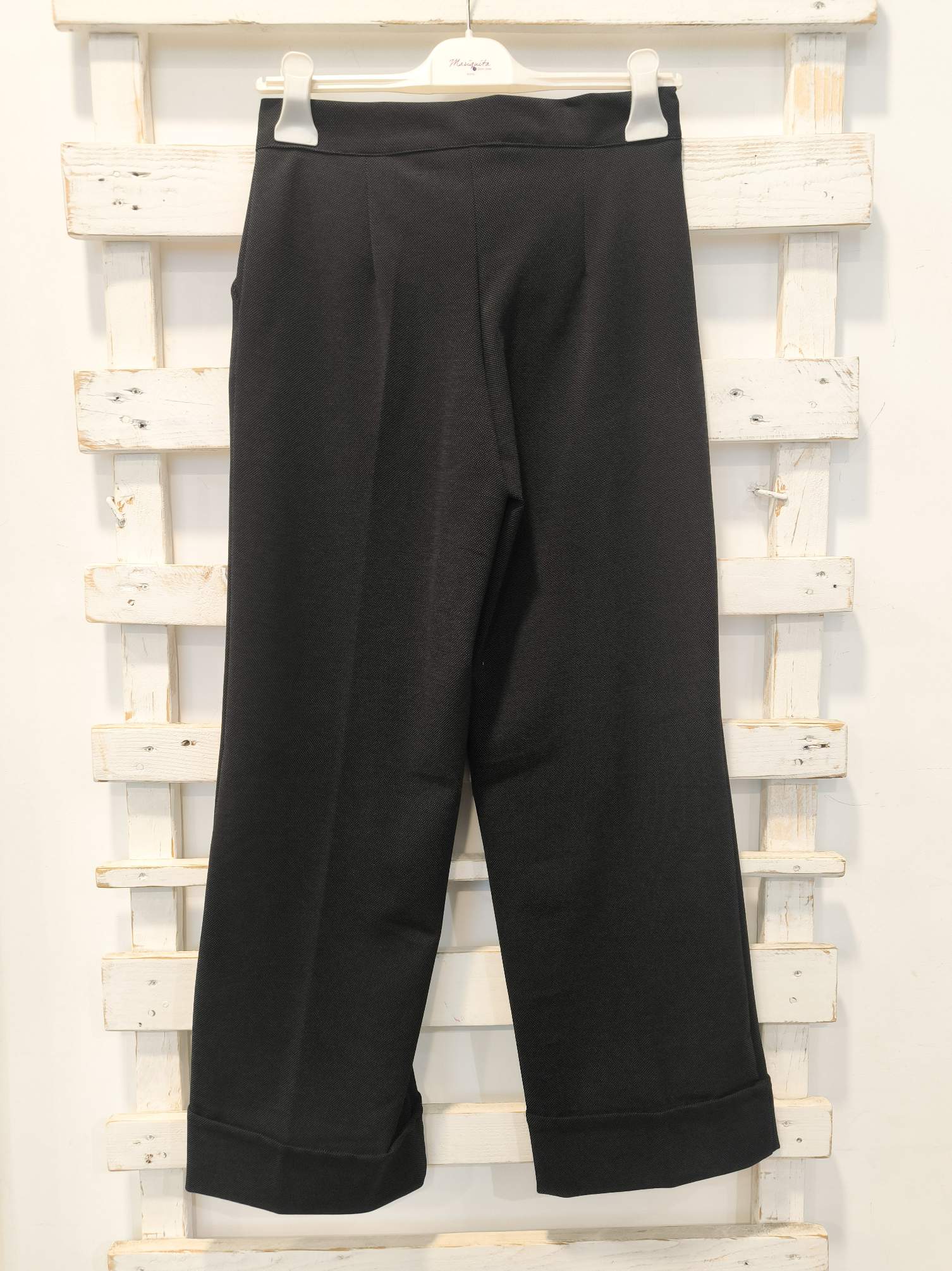 PANTALONE PIEGONE - nero