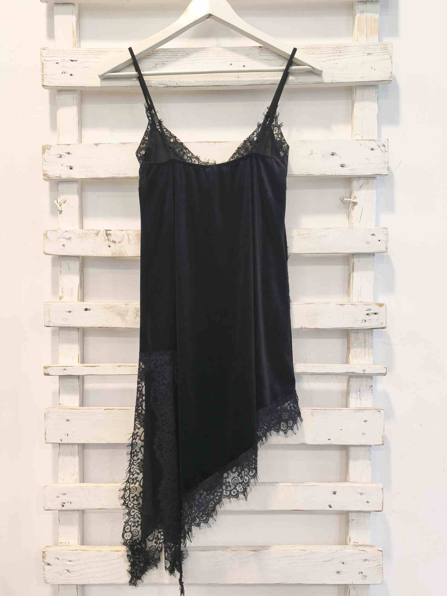 ABITO CANOTTA PIZZO - nero