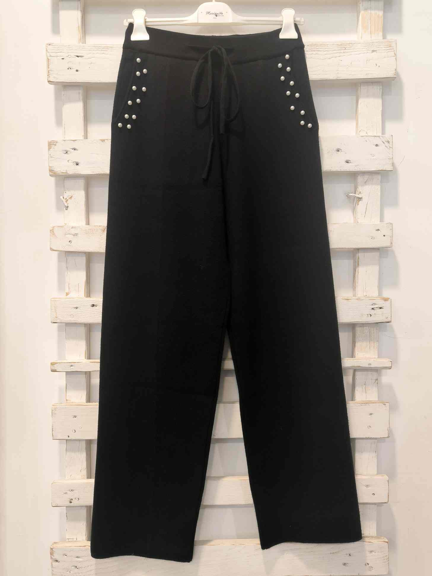 PANTALONE PERLE - nero