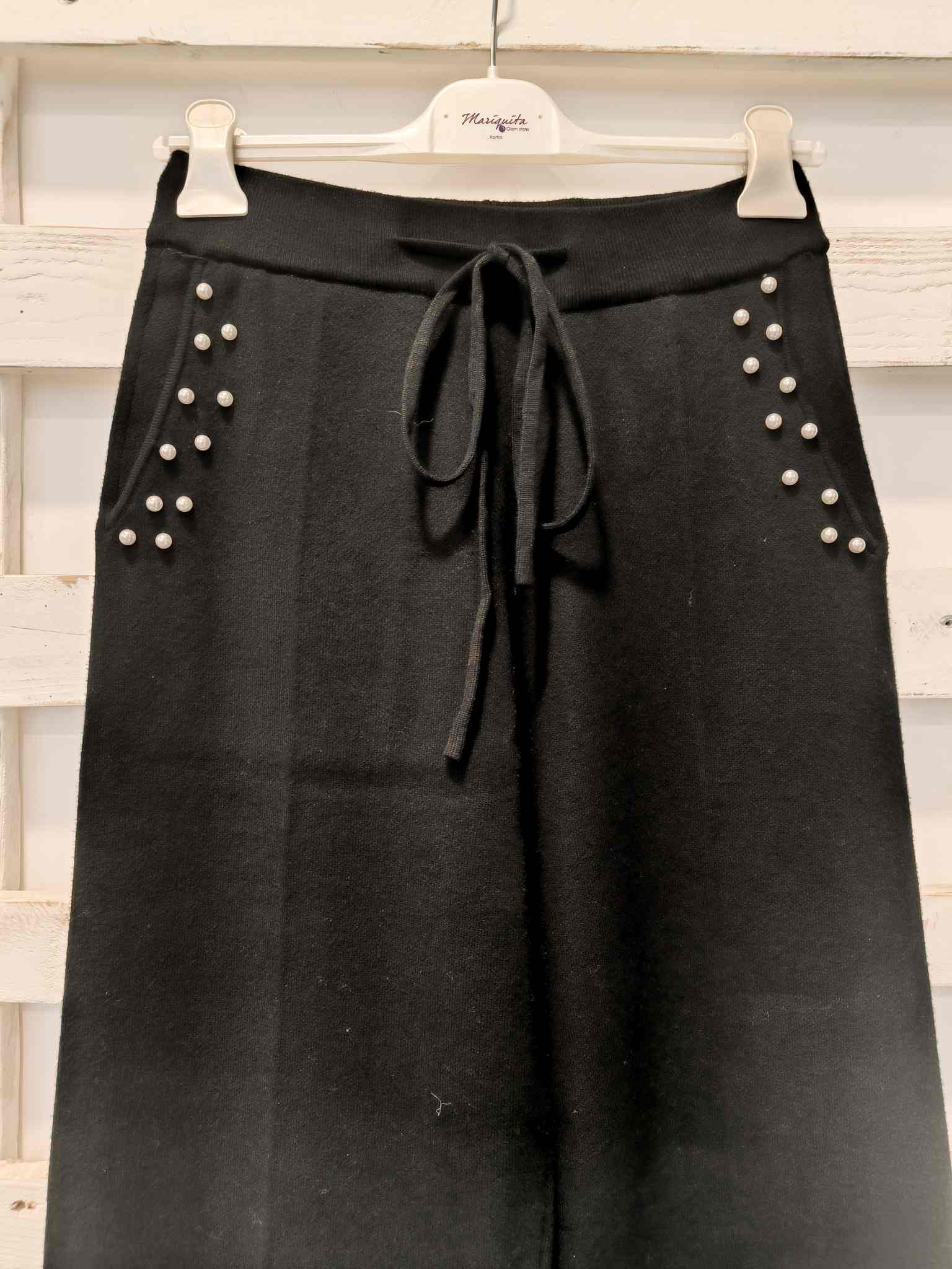 PANTALONE PERLE - nero