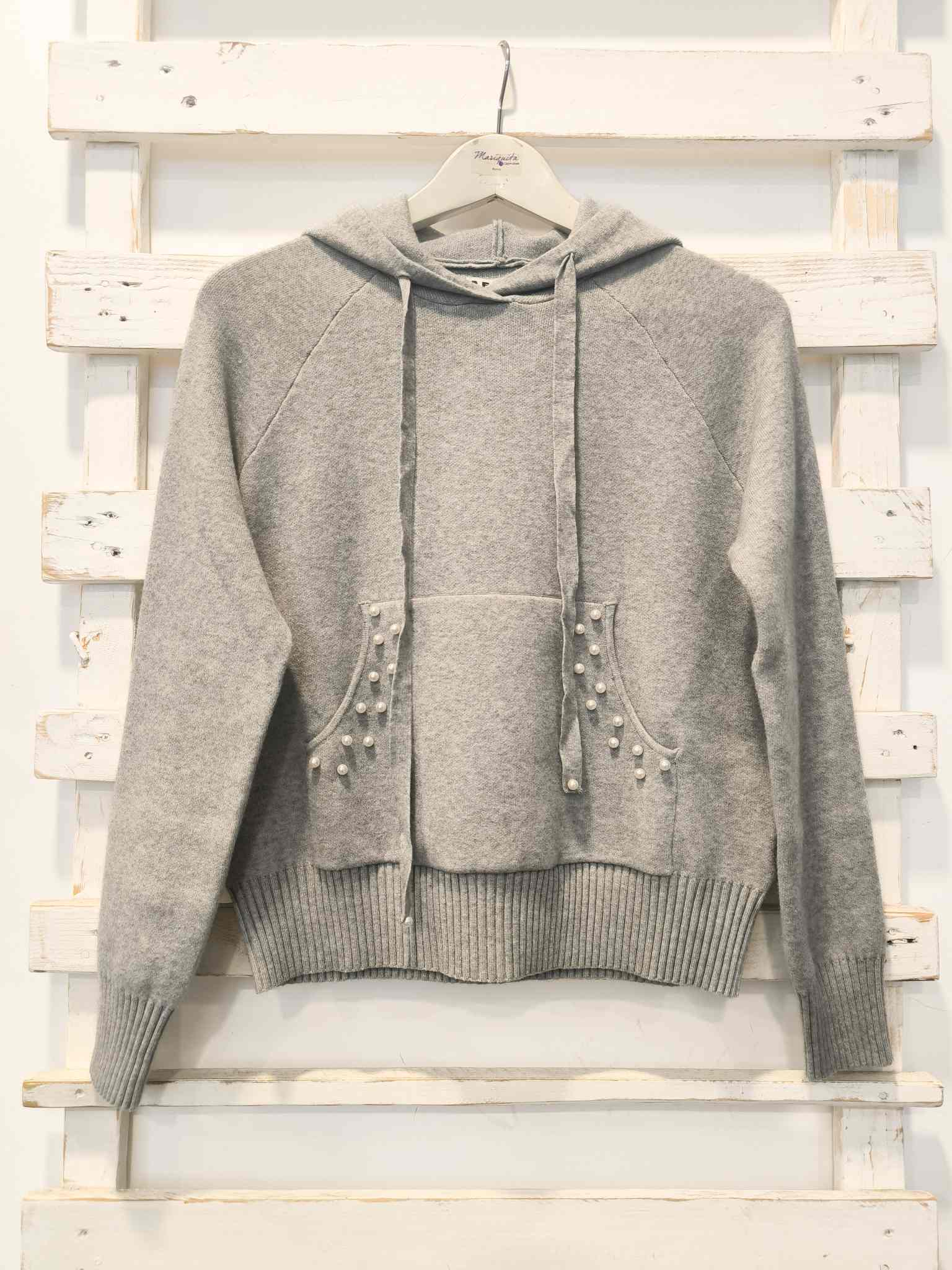 MAGLIA PERLE - Grigio