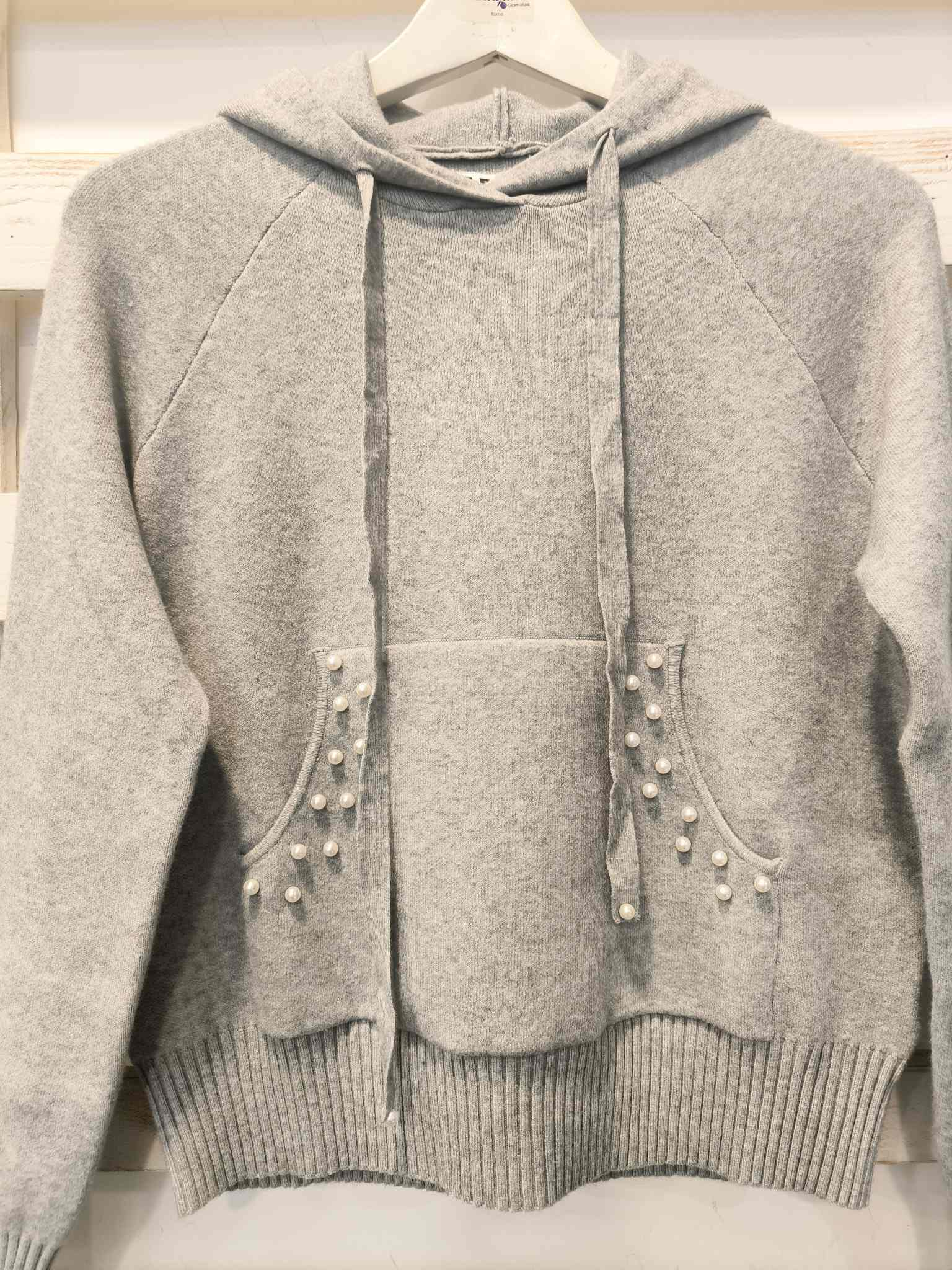 MAGLIA PERLE - Grigio