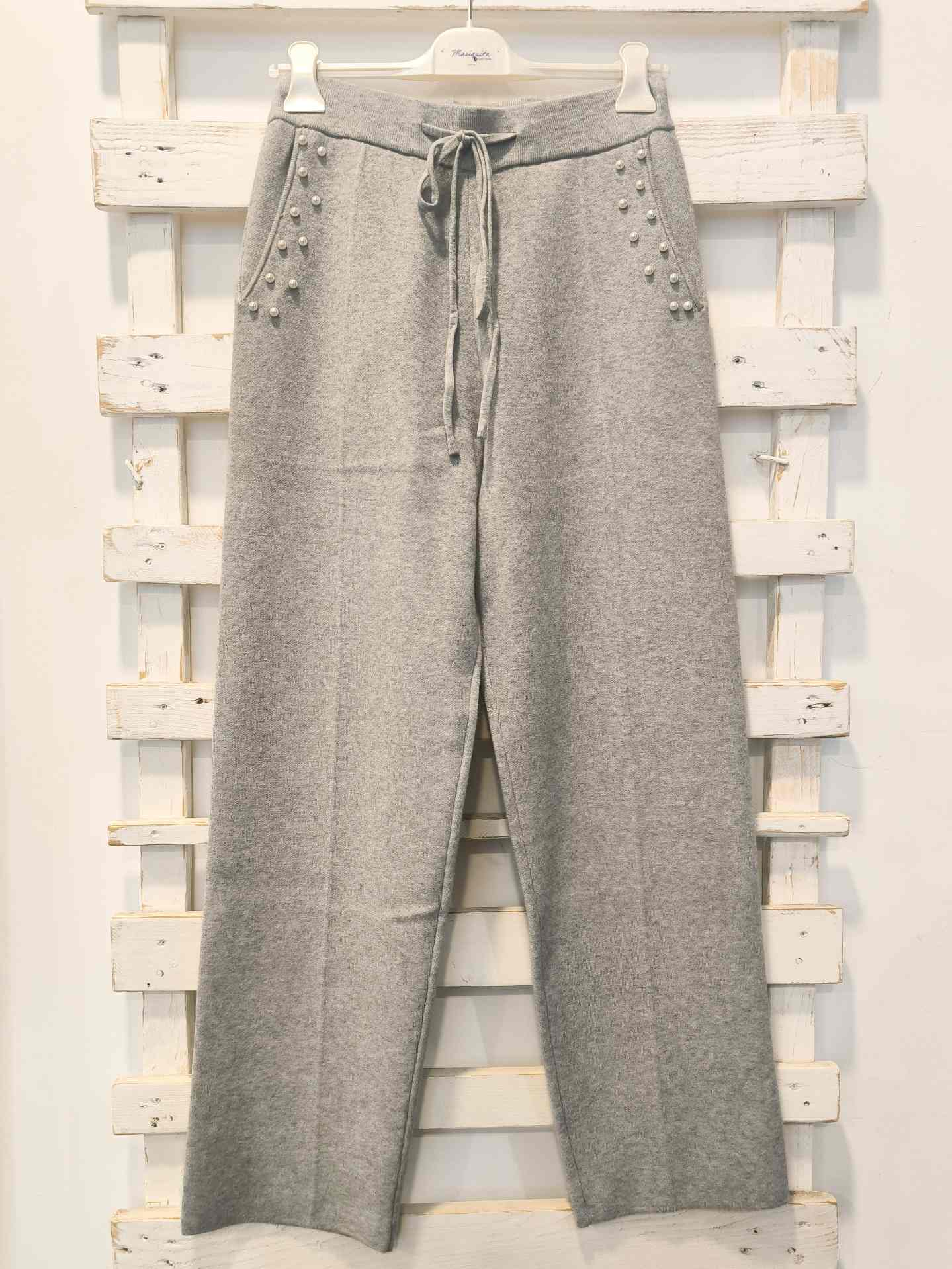 PANTALONE PERLE - Grigio