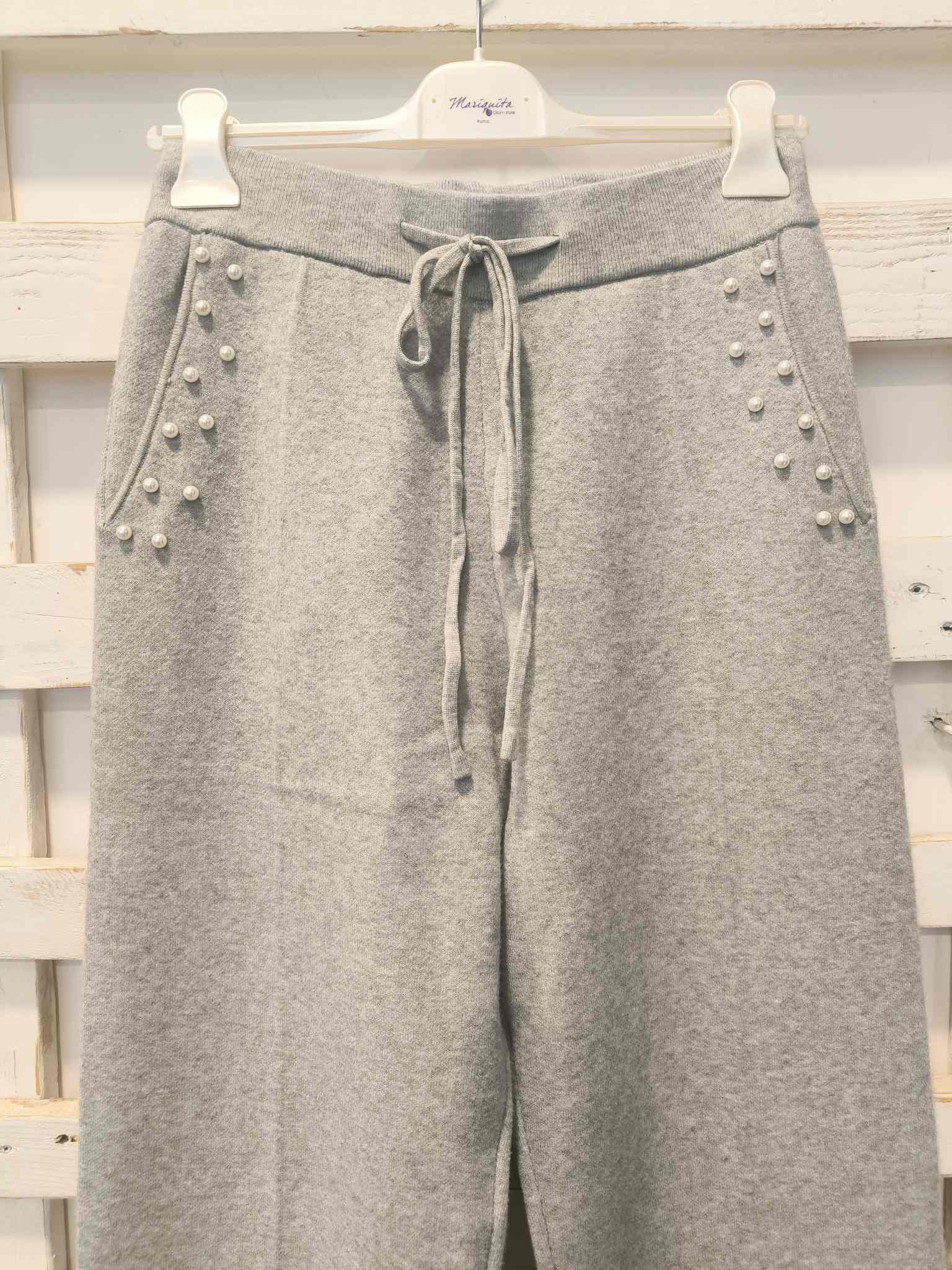 PANTALONE PERLE - Grigio