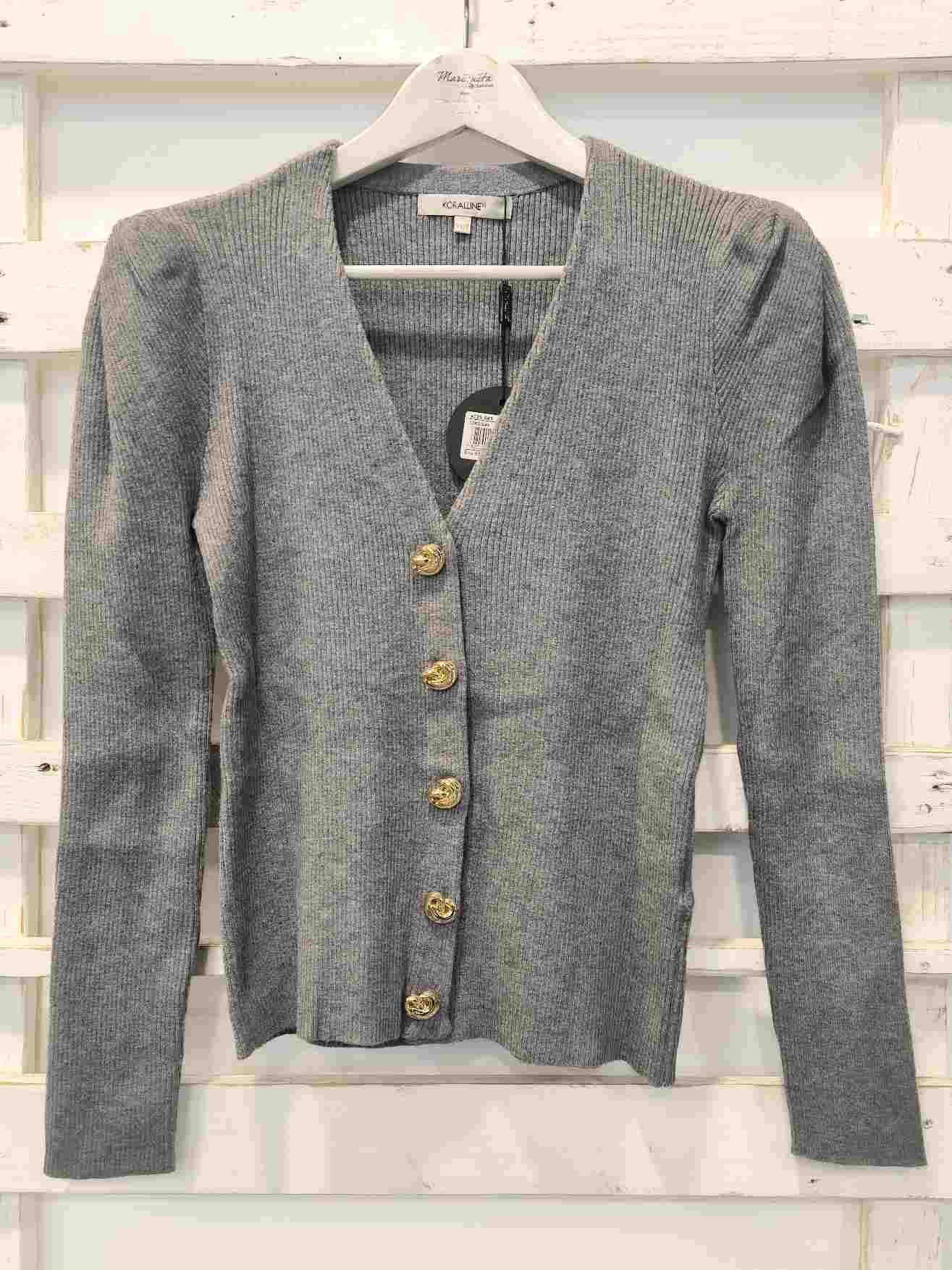 CARDIGAN SBUFFO - Grigio