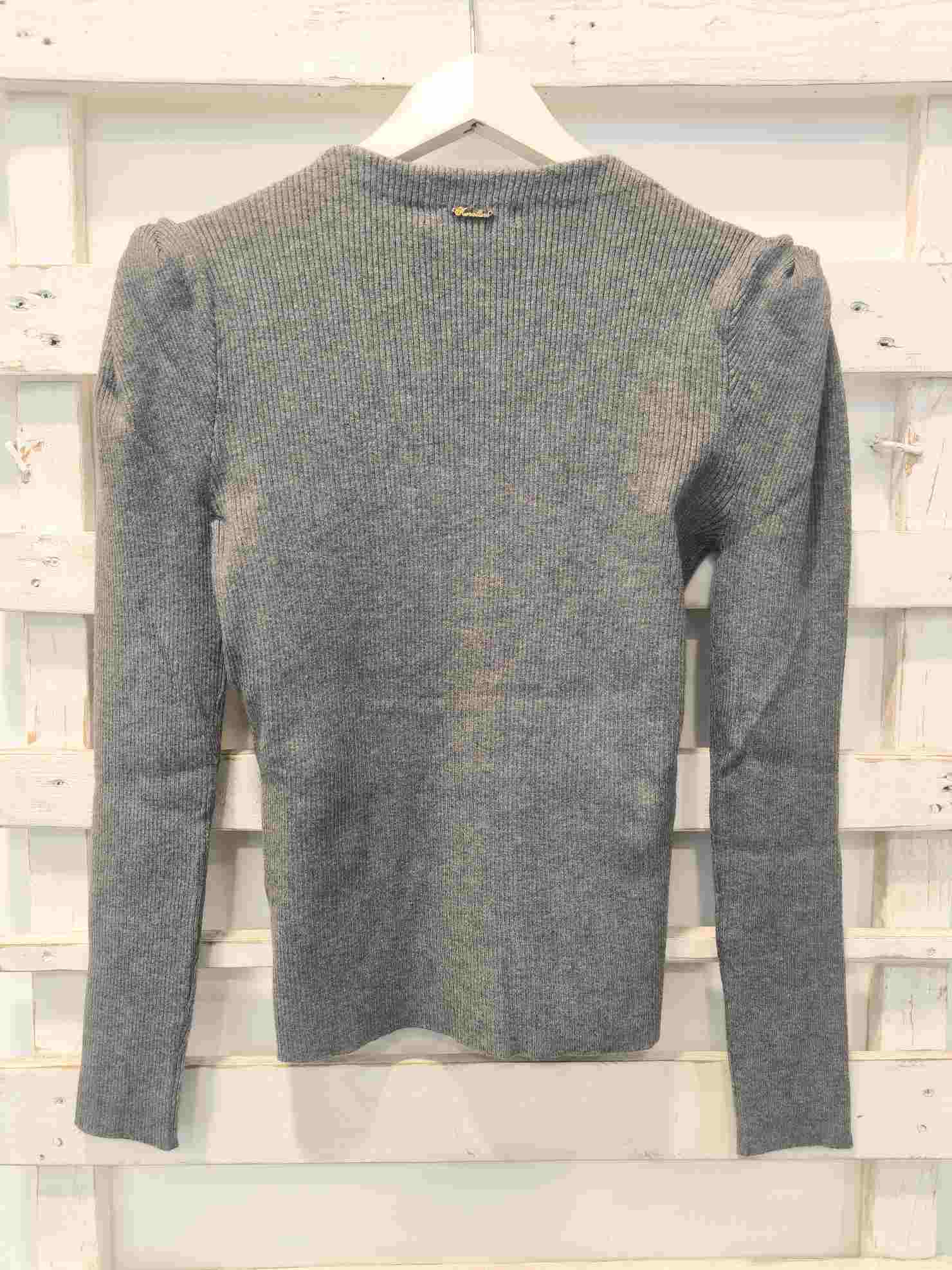 CARDIGAN SBUFFO - Grigio