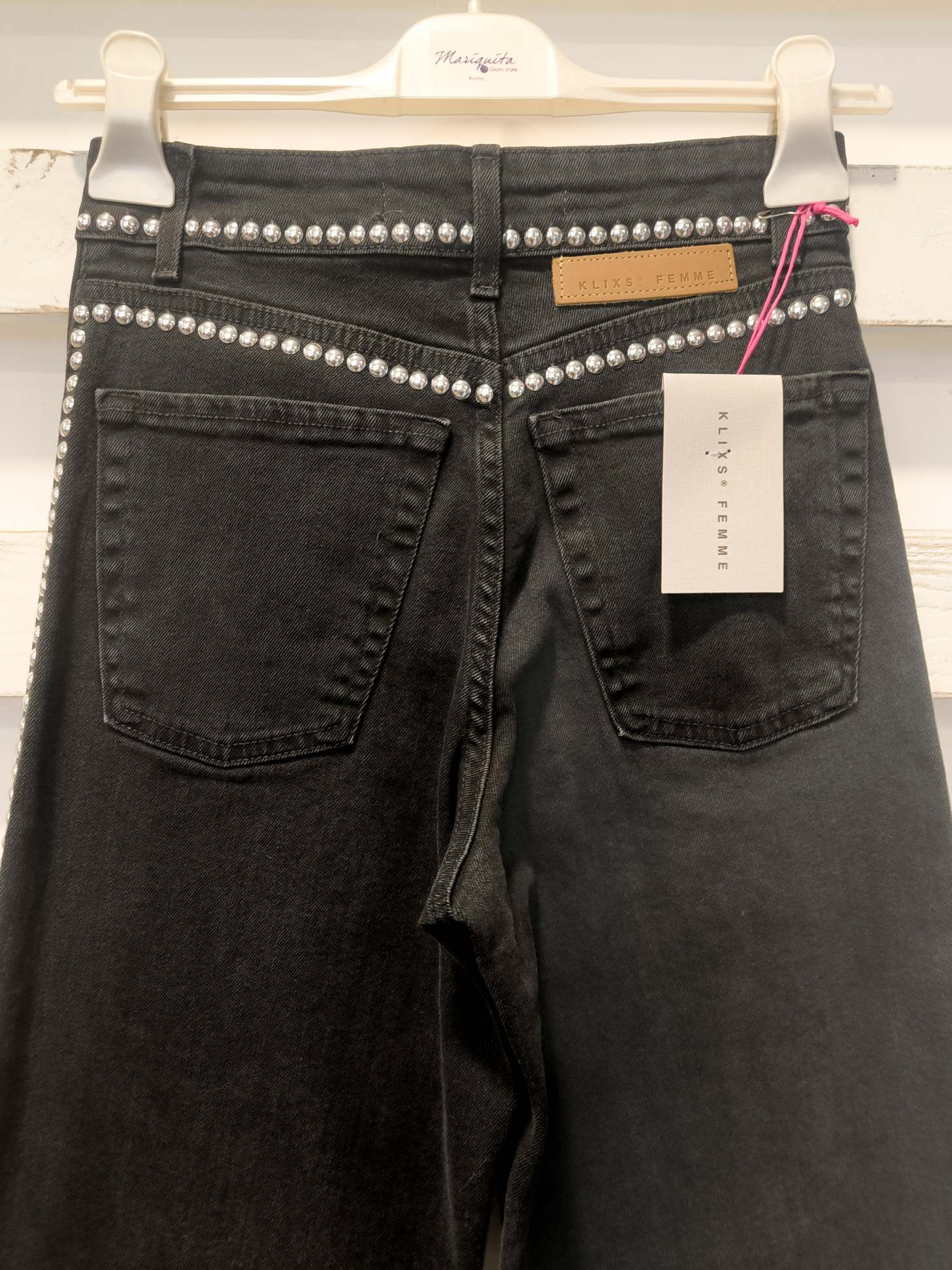 JEANS BORCHIE - nero