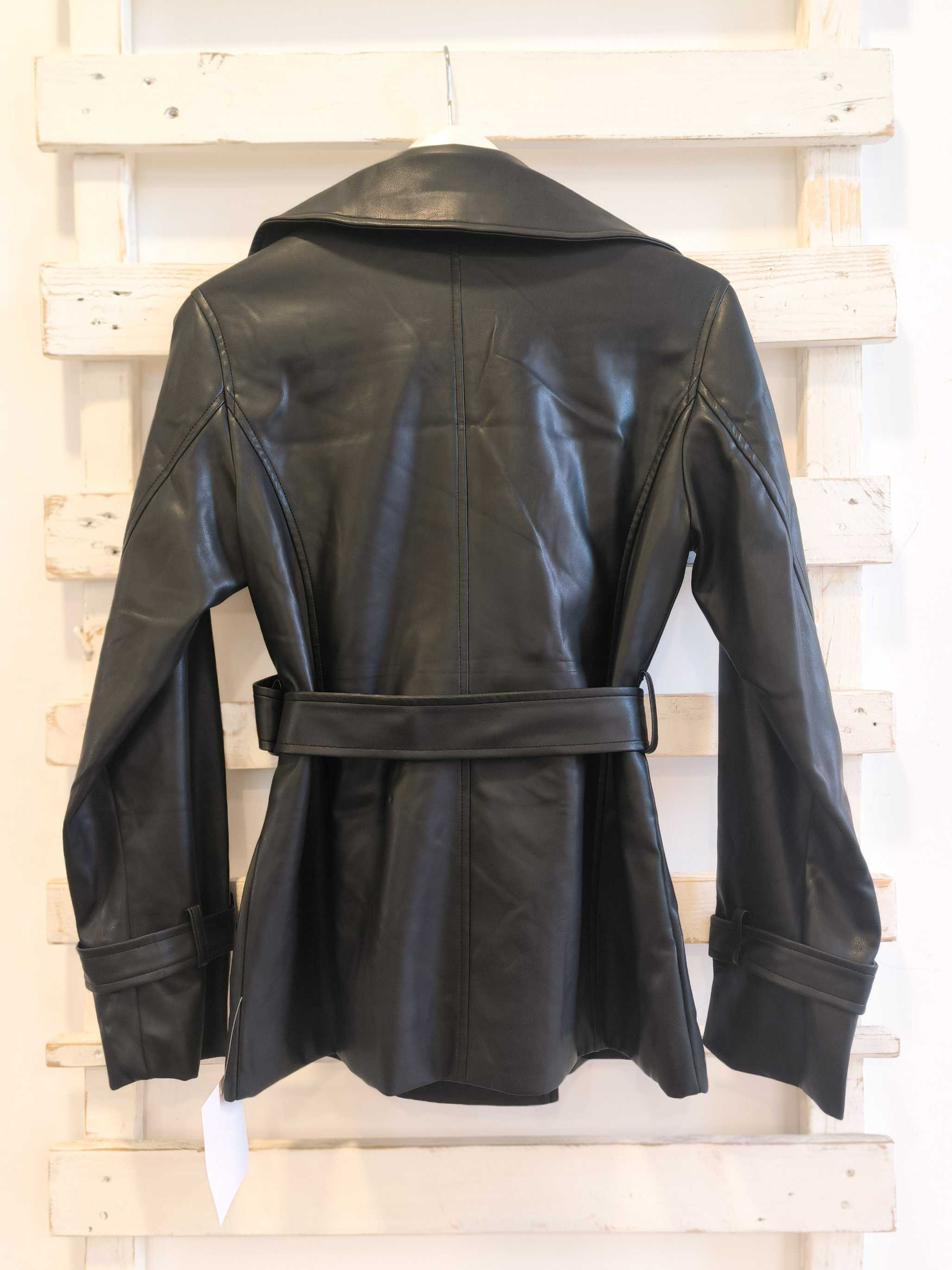 TRENCH ECO-PELLE - BLACK