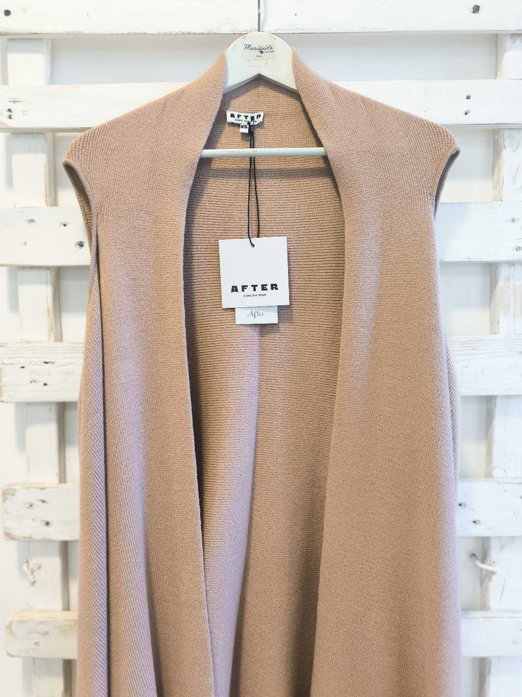 GILET IN MAGIA FRANGE - Cammello