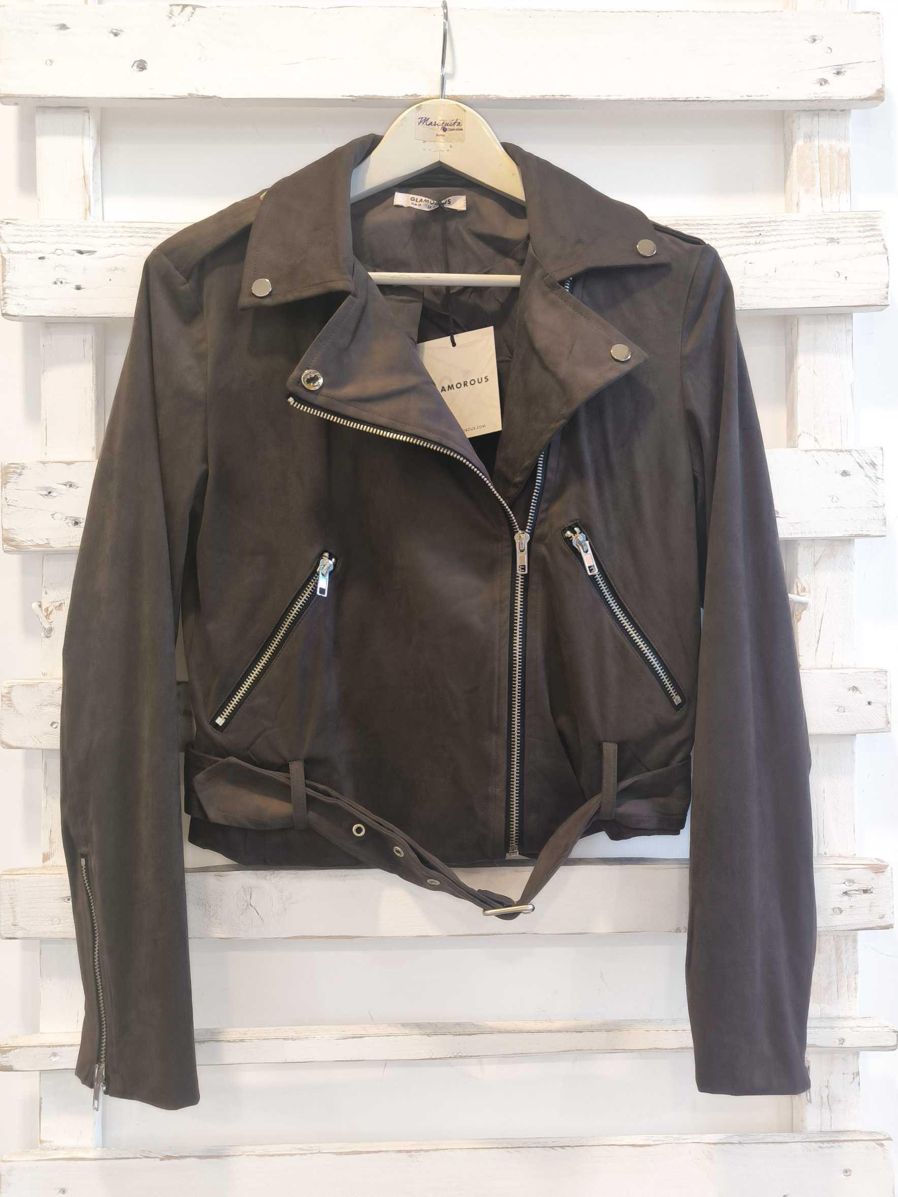 GIACCA ECOPELLE SUEDE - moro