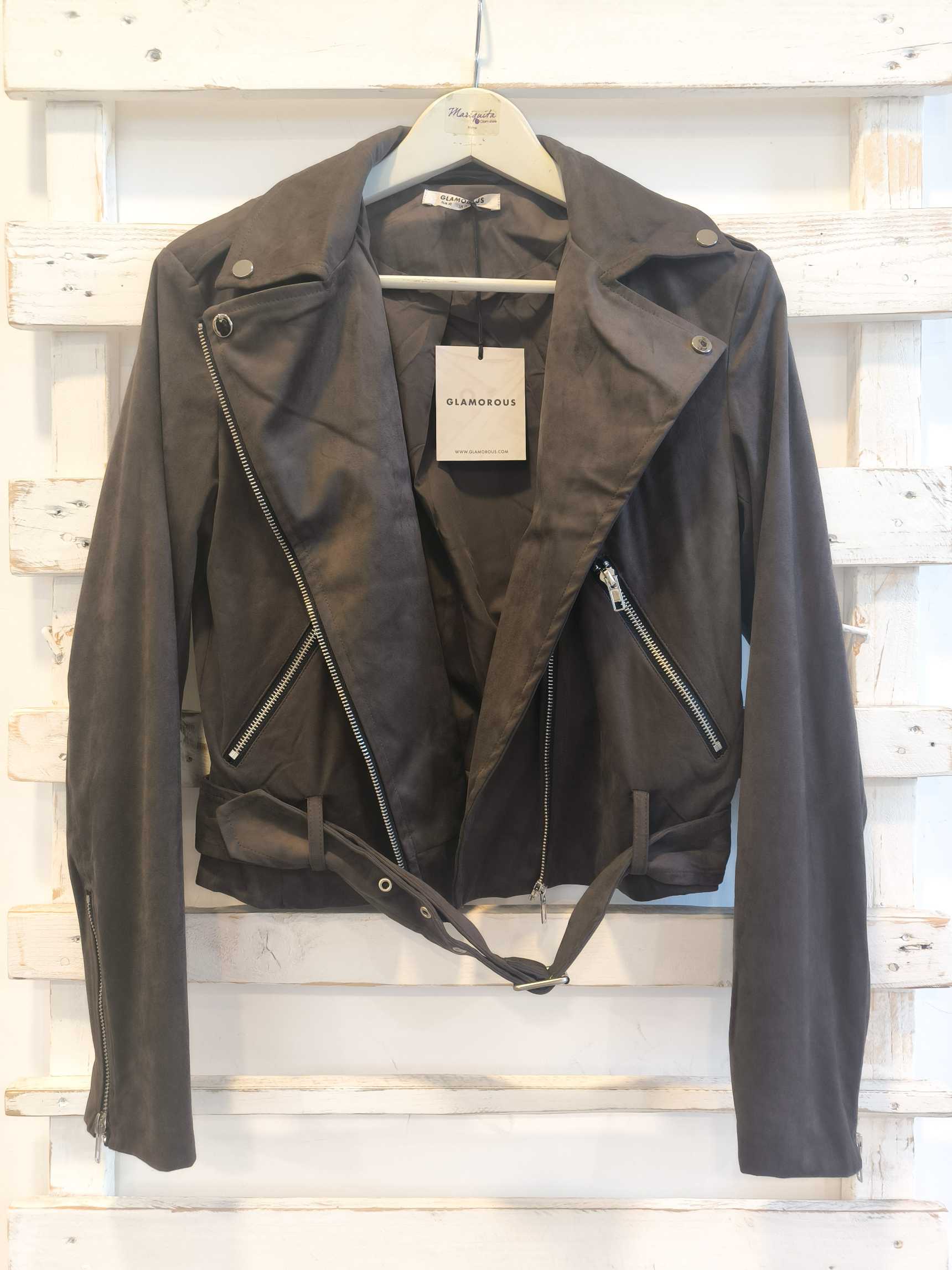 GIACCA ECOPELLE SUEDE - moro