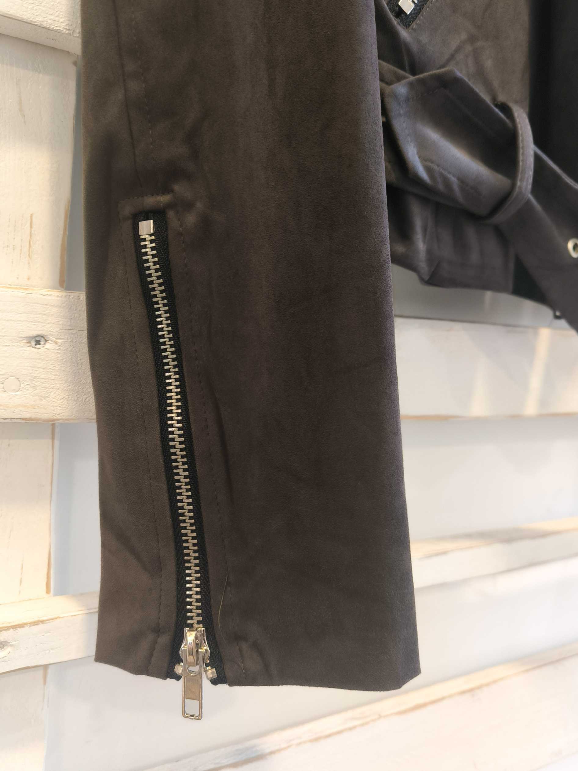 GIACCA ECOPELLE SUEDE - moro