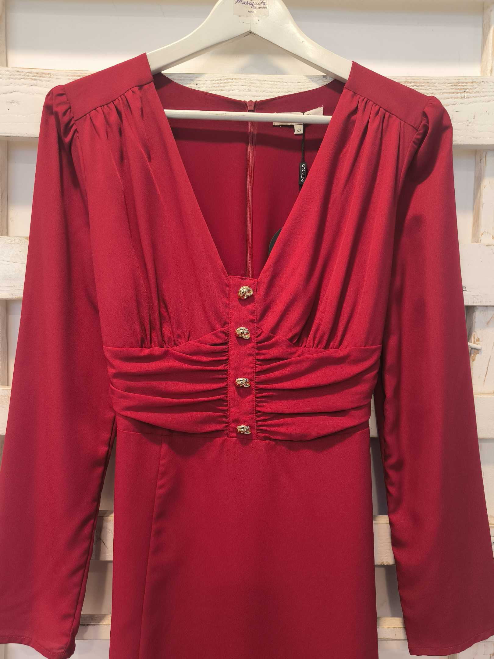 ABITO GEORGETTE - bordeaux