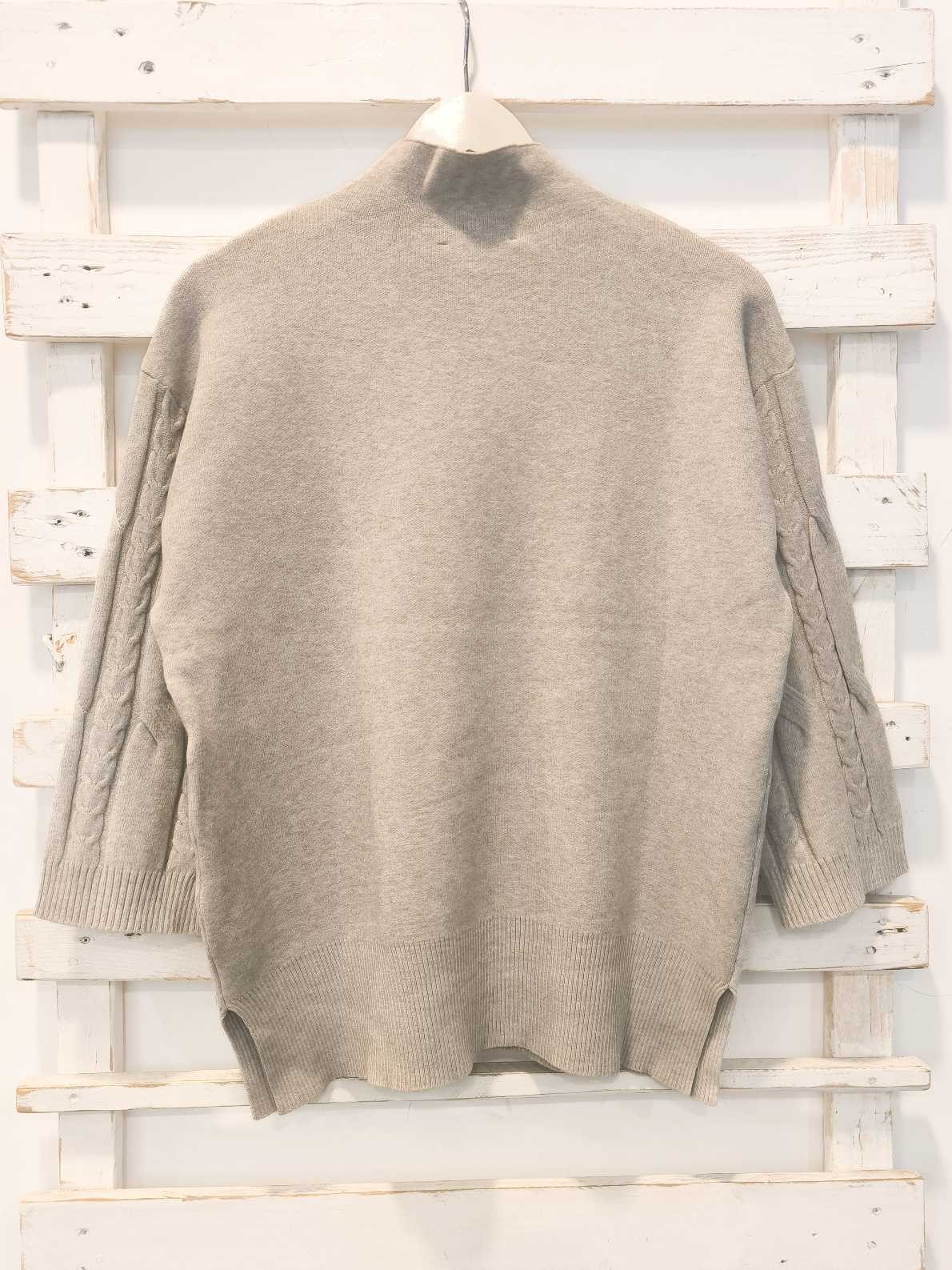PULLOVER COLLO MORBIDO - beige
