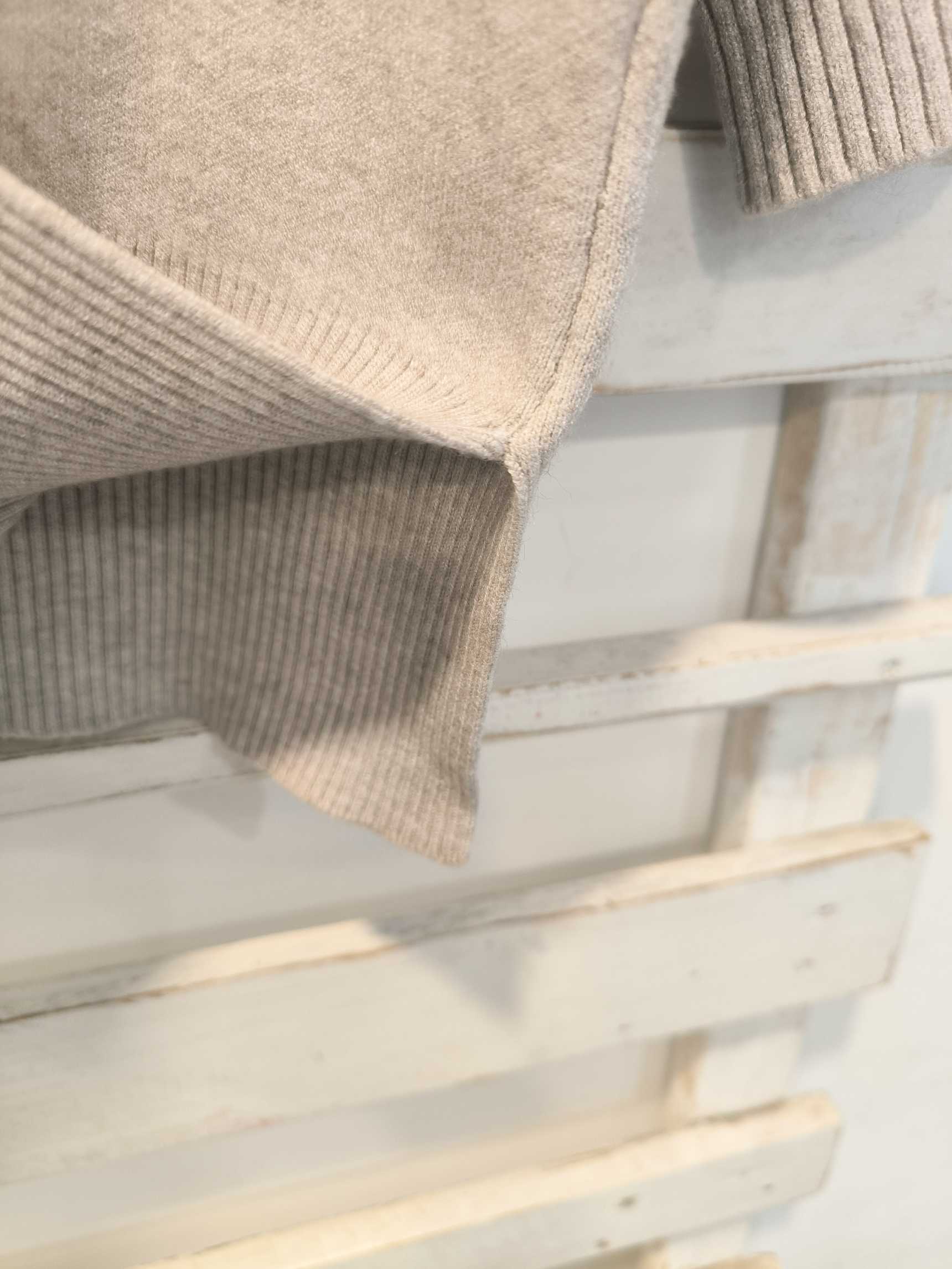 PULLOVER COLLO MORBIDO - beige