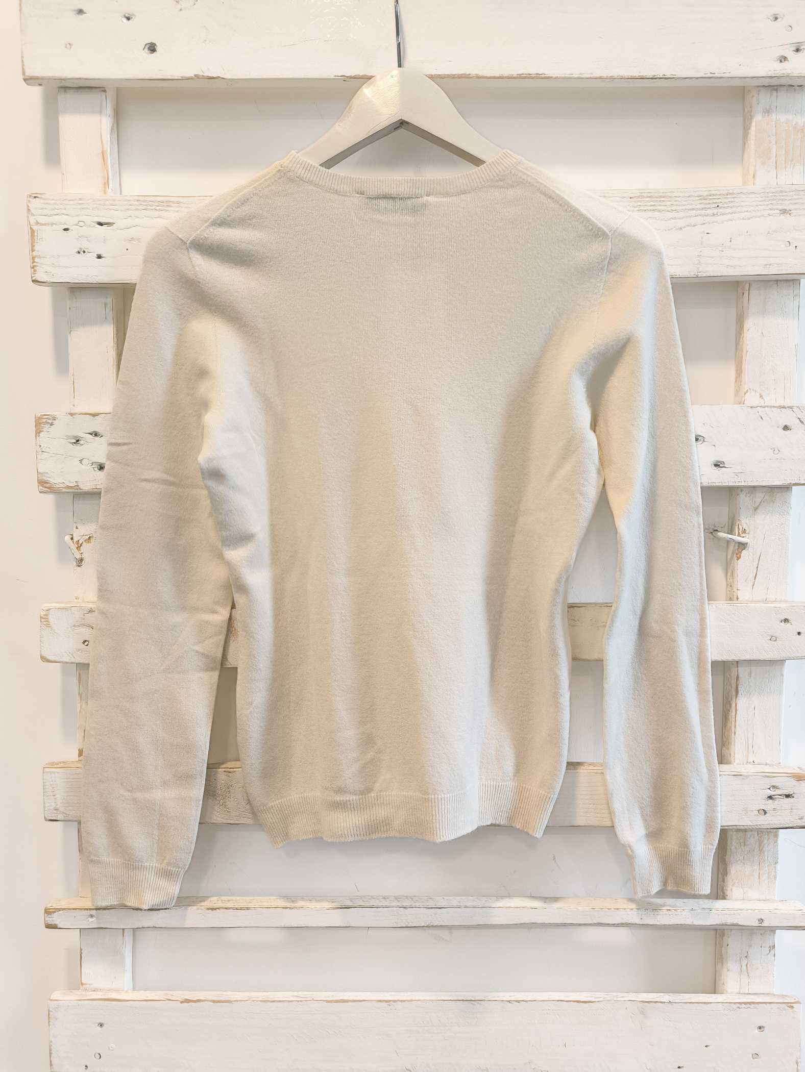 PULLOVER GIROCOLLO - Crema