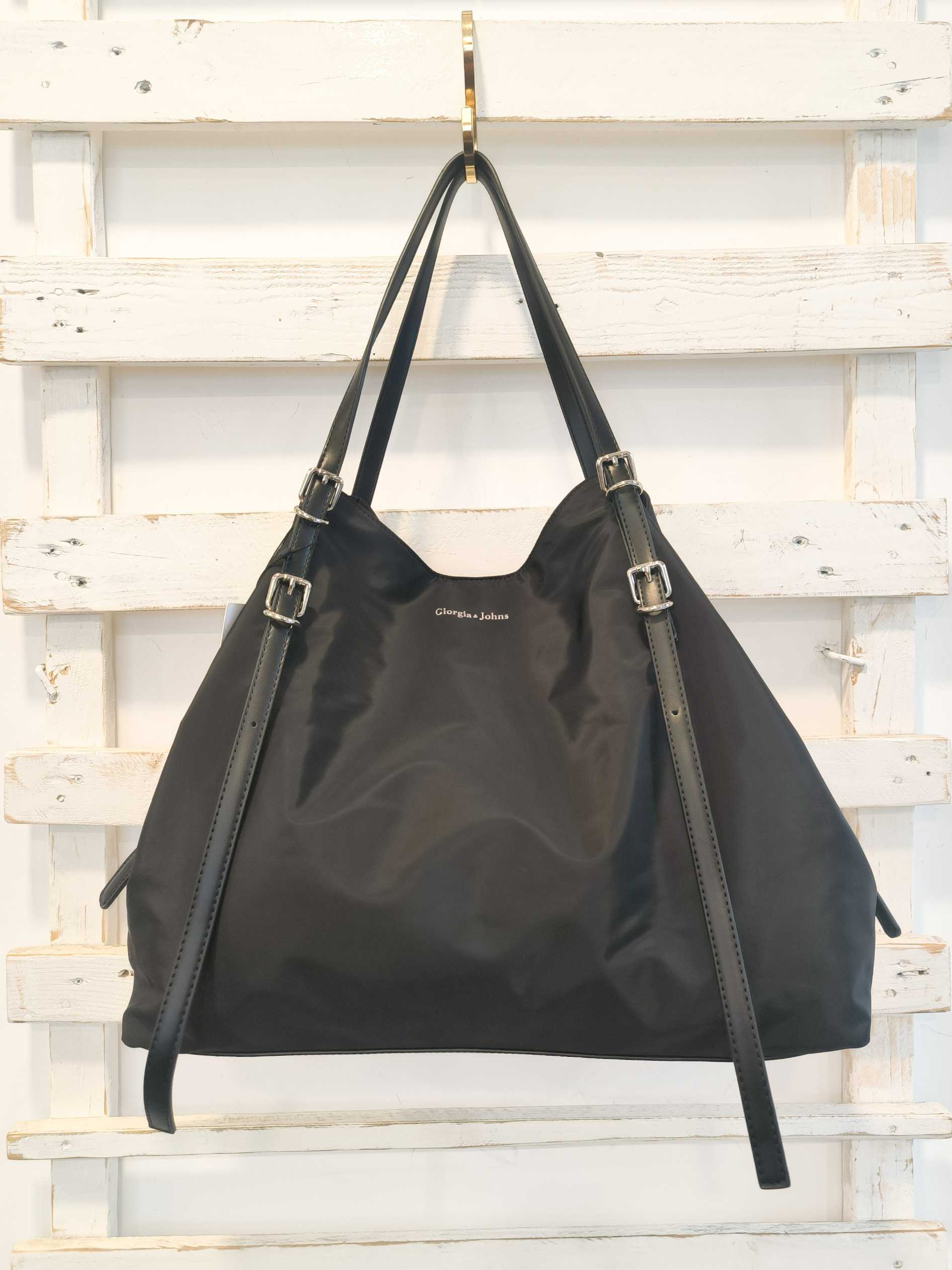SHOPPING BAG NYLON - nero