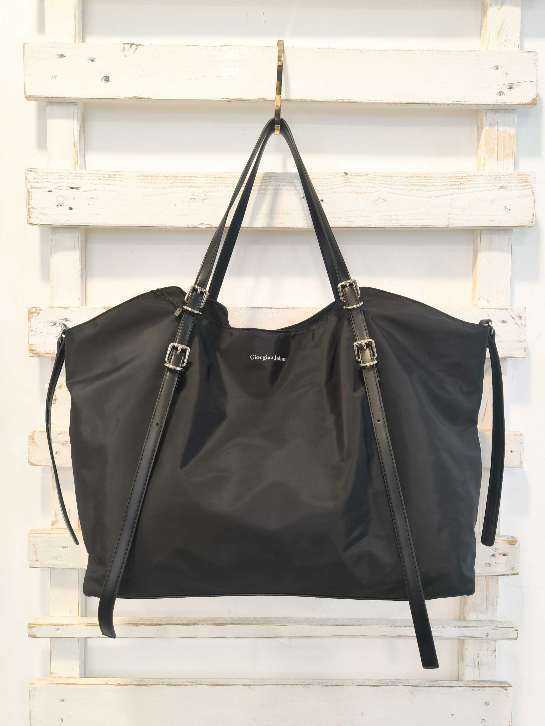 SHOPPING BAG NYLON - nero