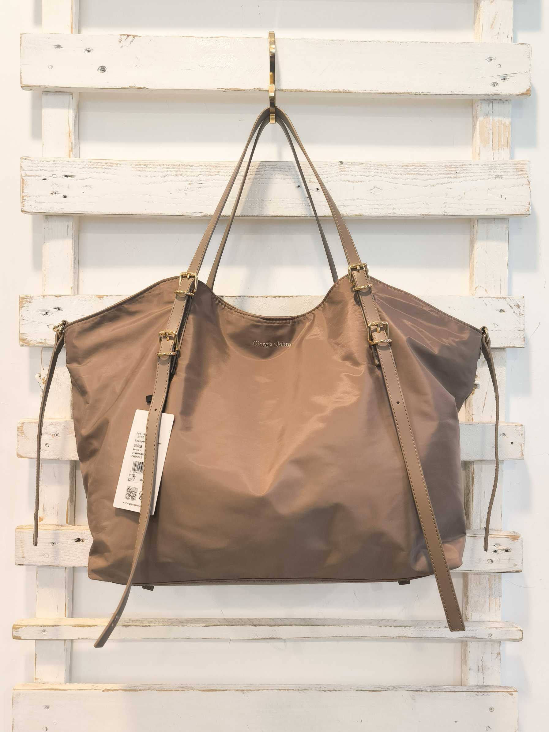 SHOPPING BAG NYLON - Taupe