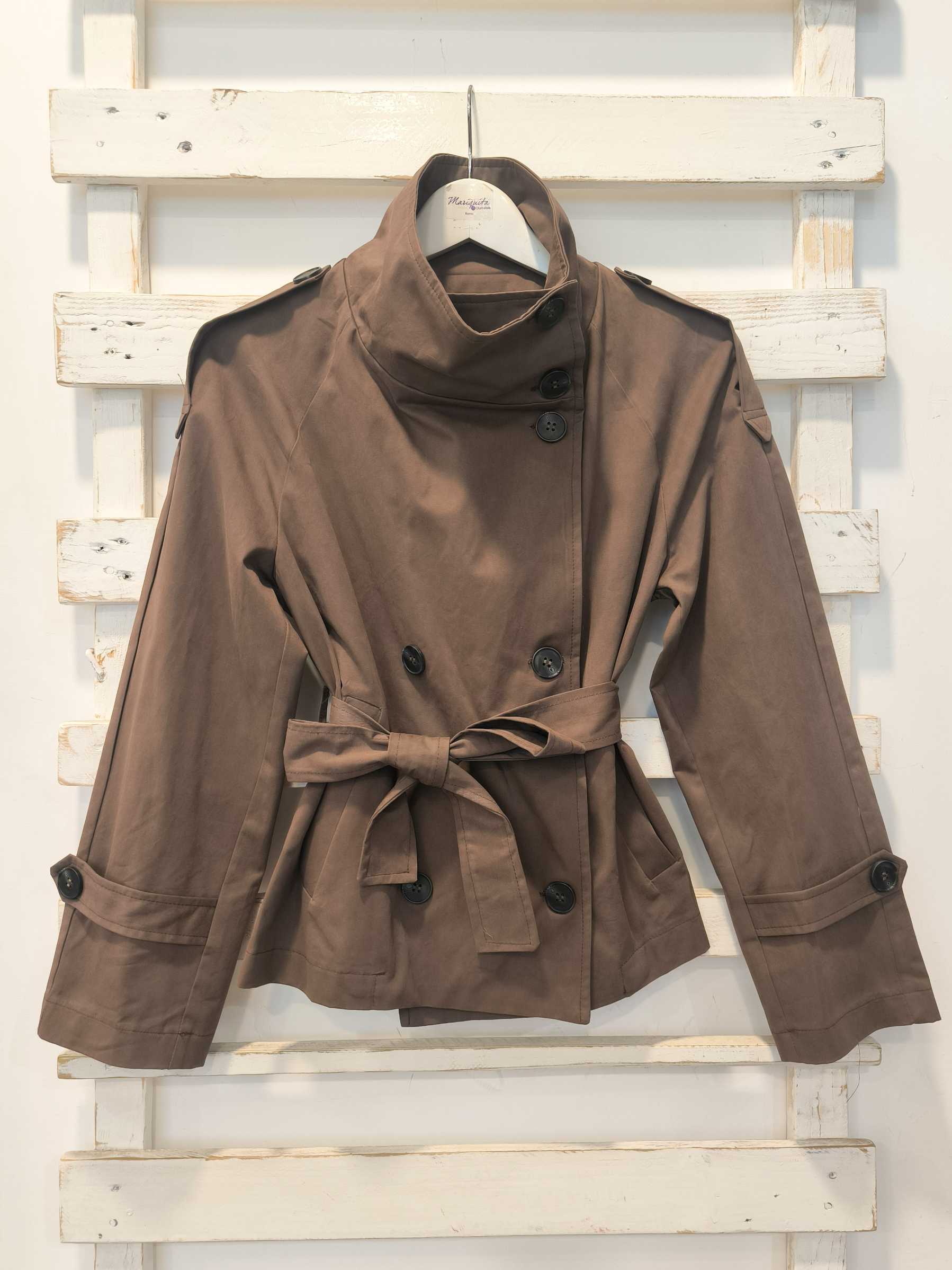 TRENCH CORTO - Cioccolato