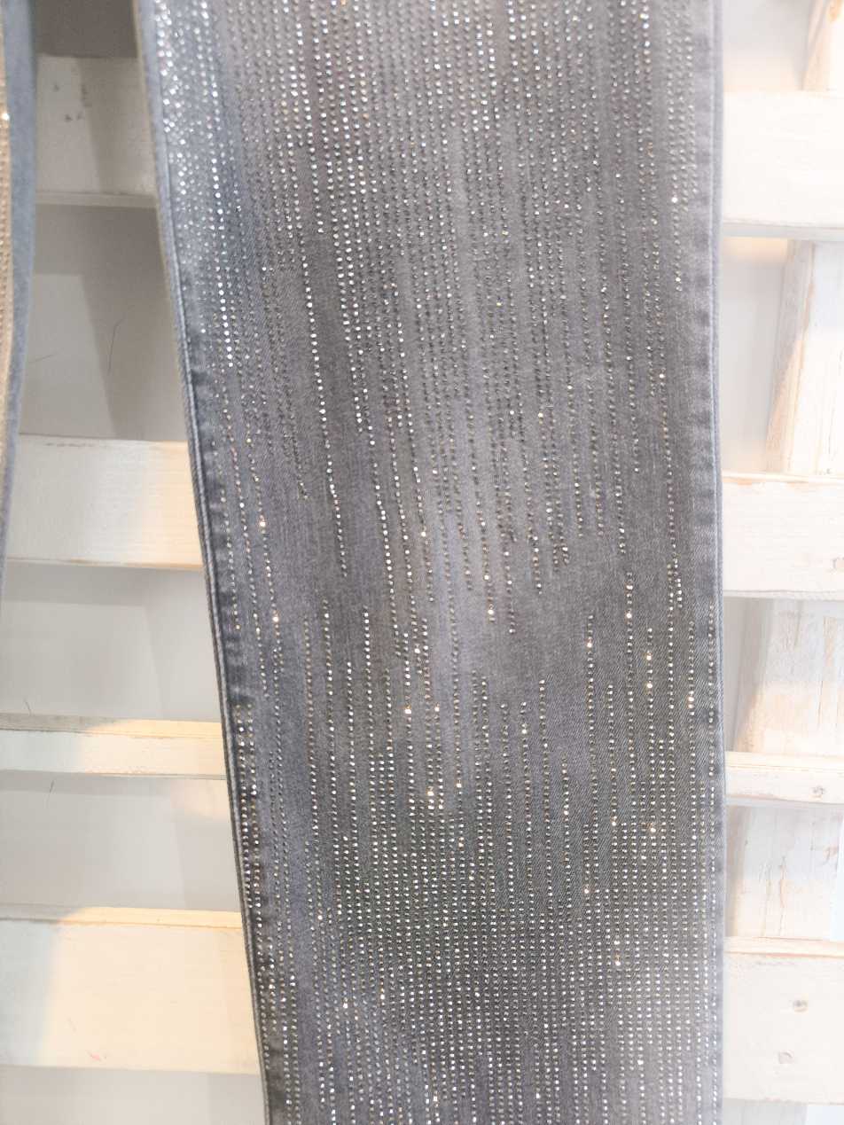DENIM BRILLANTINI - Grigio