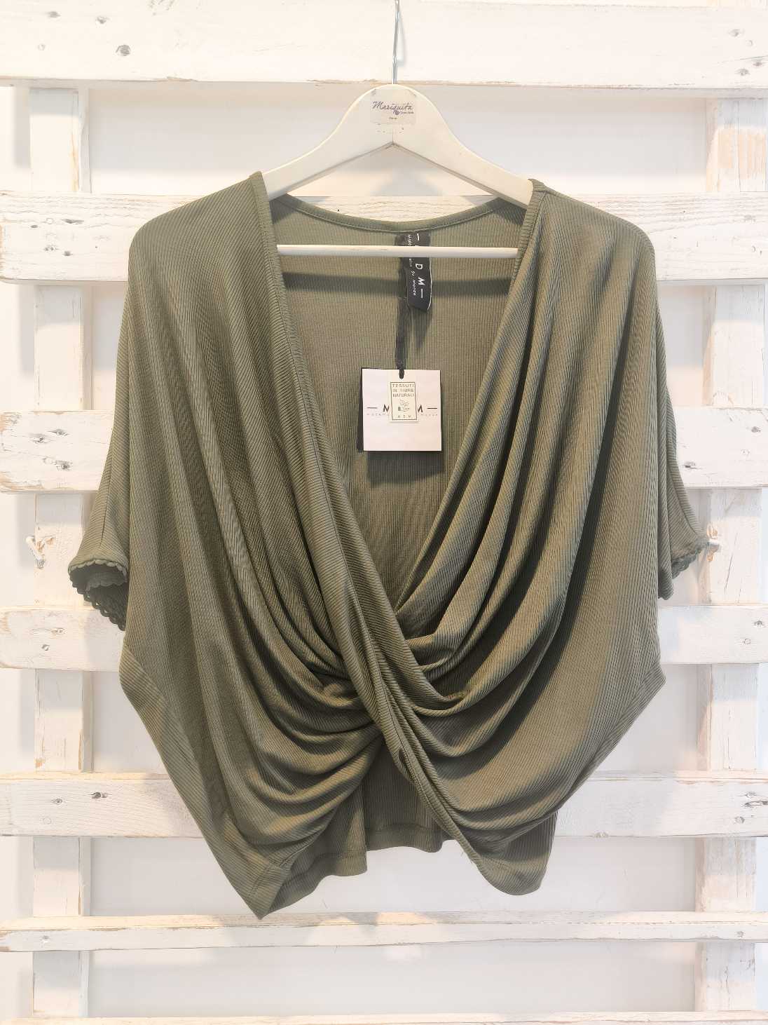 MAGLIA INCROCOATA COSTINA - MILITARY