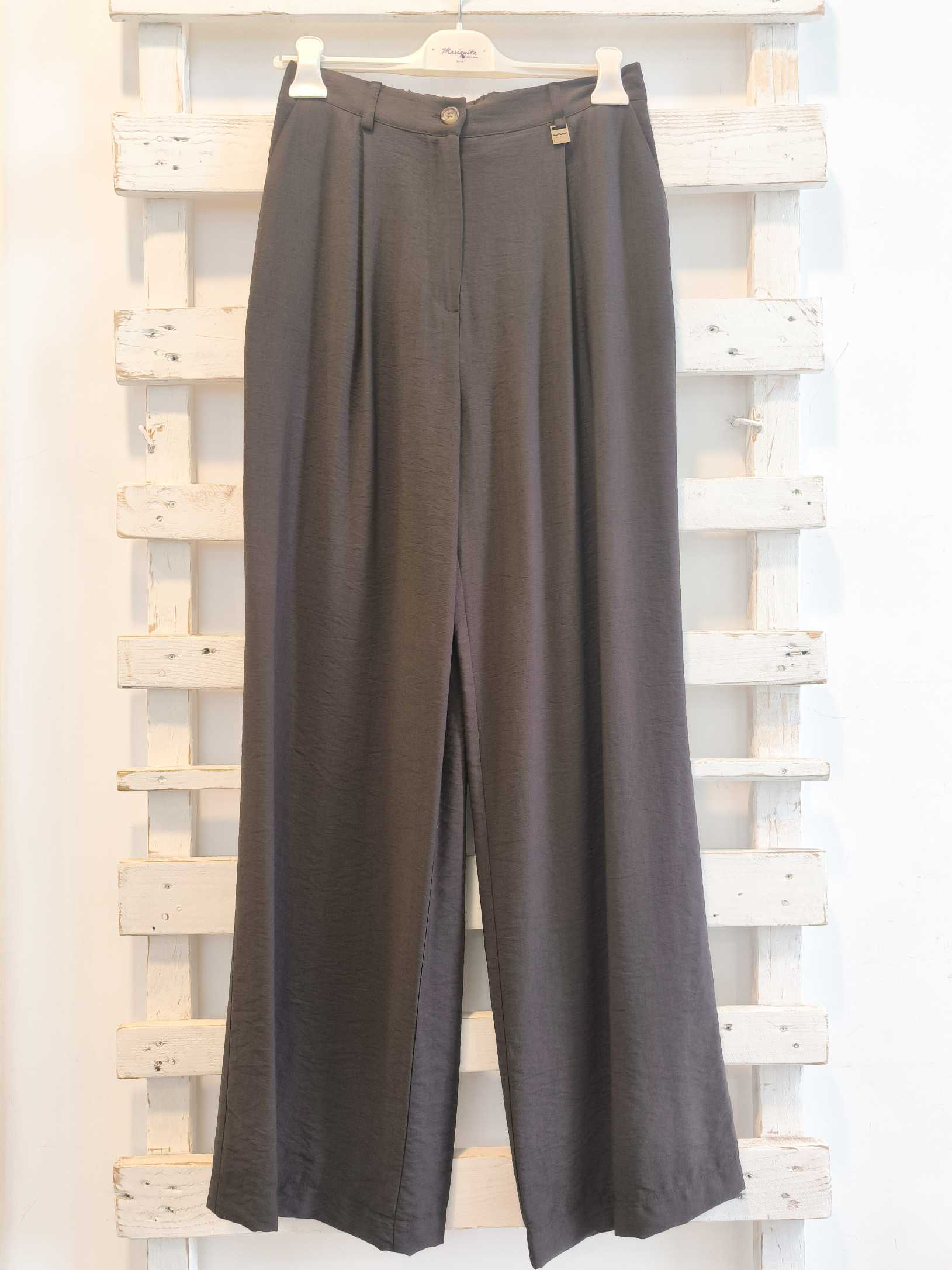 PANTALONE PALAZZO - FONDENTE