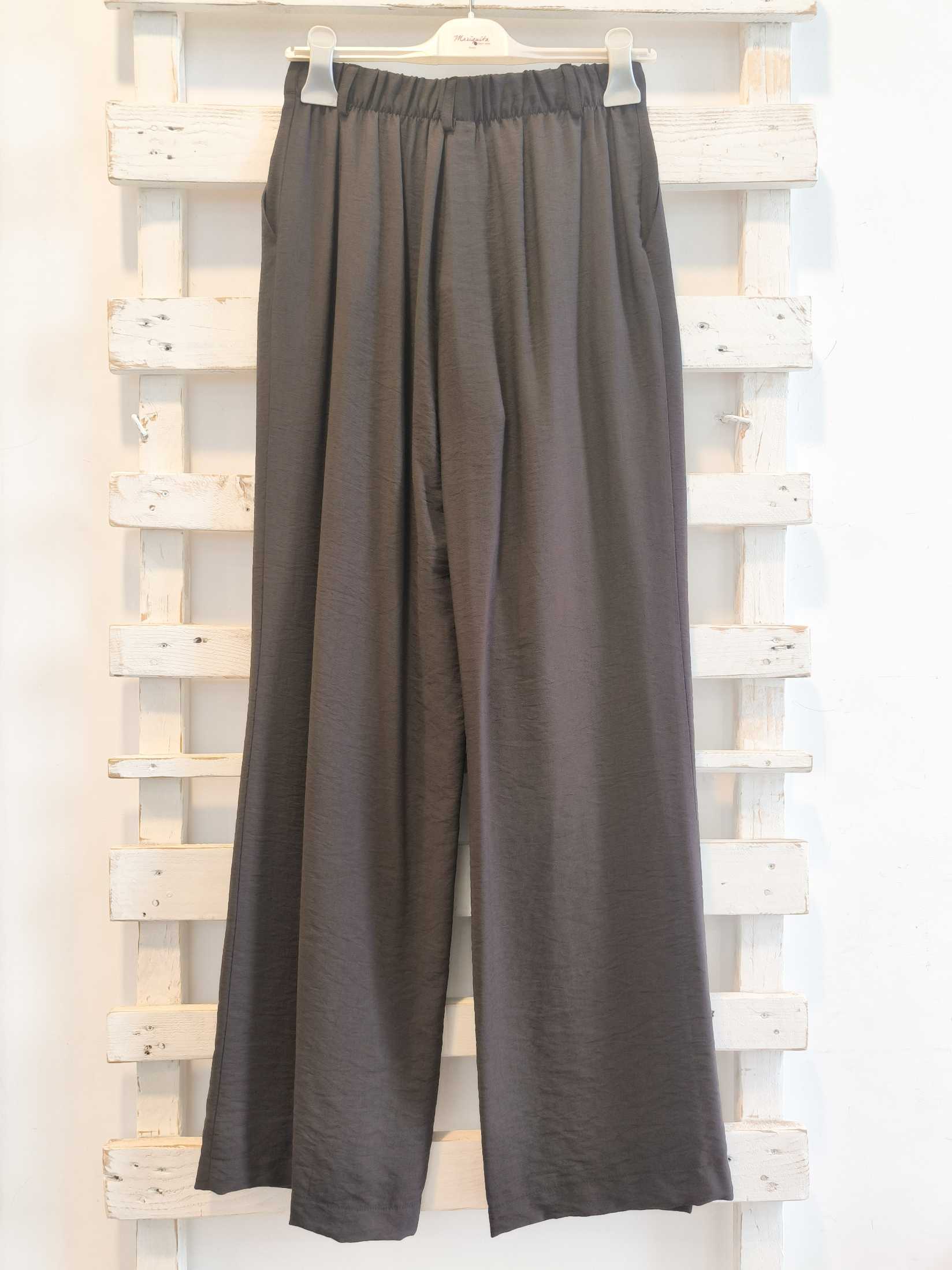 PANTALONE PALAZZO - FONDENTE