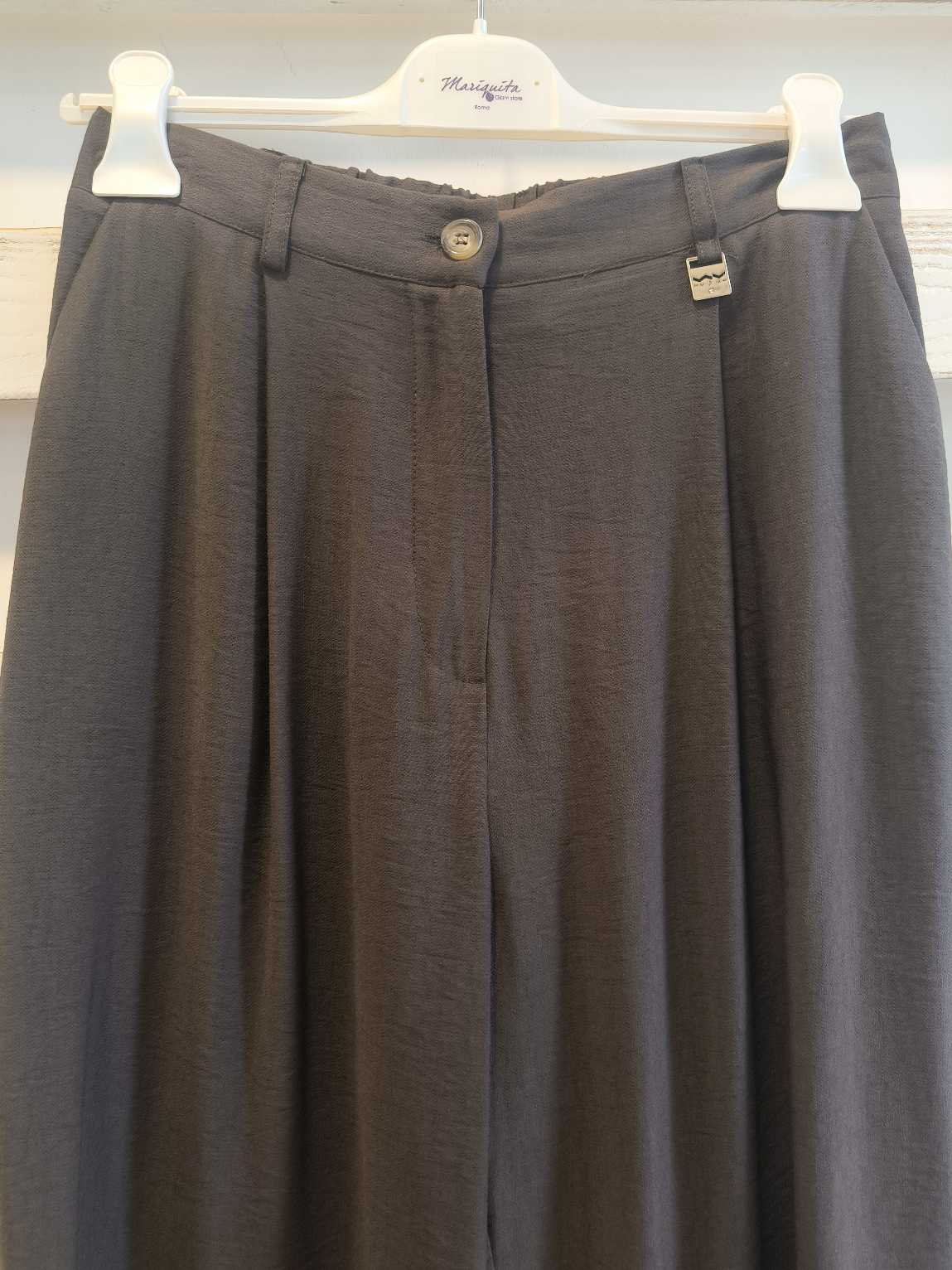 PANTALONE PALAZZO - FONDENTE