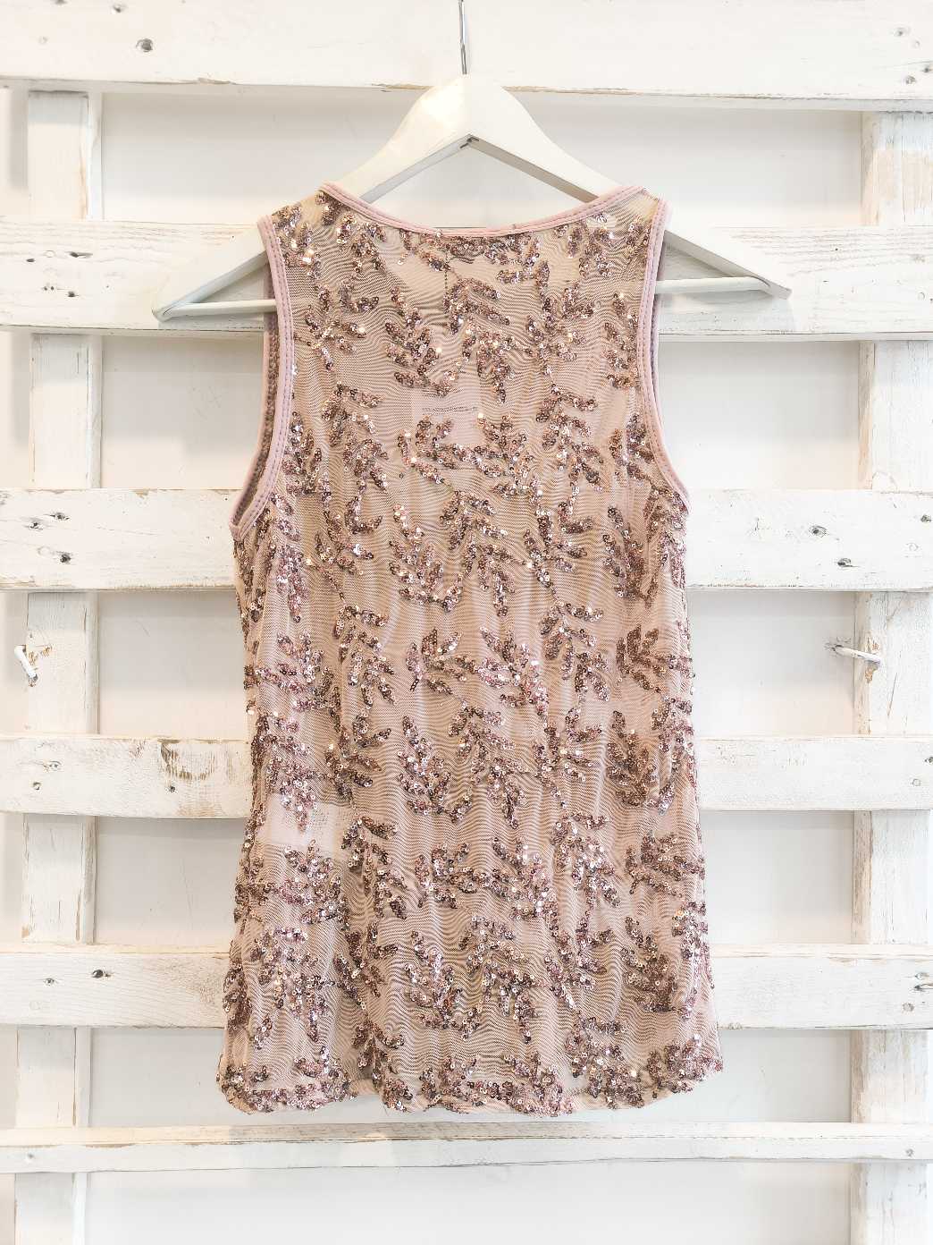 TOP RICAMO - rosa