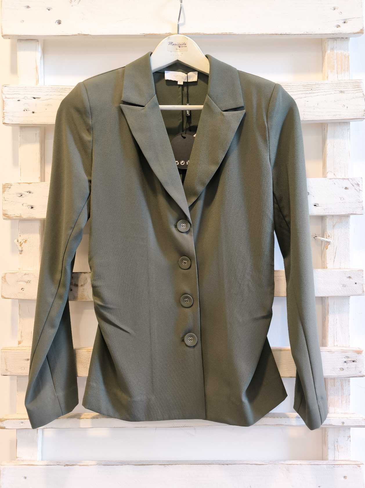 GIACCA SLIM ARRICCIATA - militare