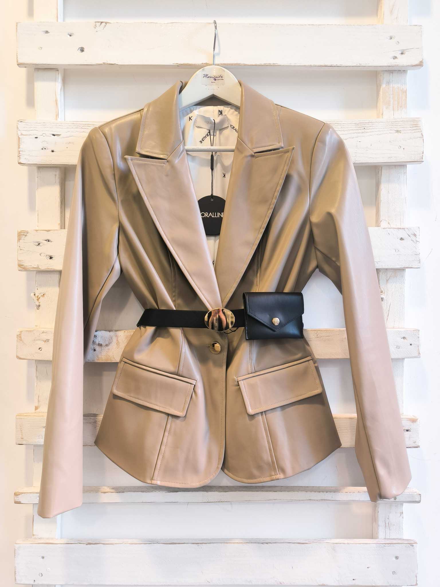 GIACCA ECOPELLE - beige