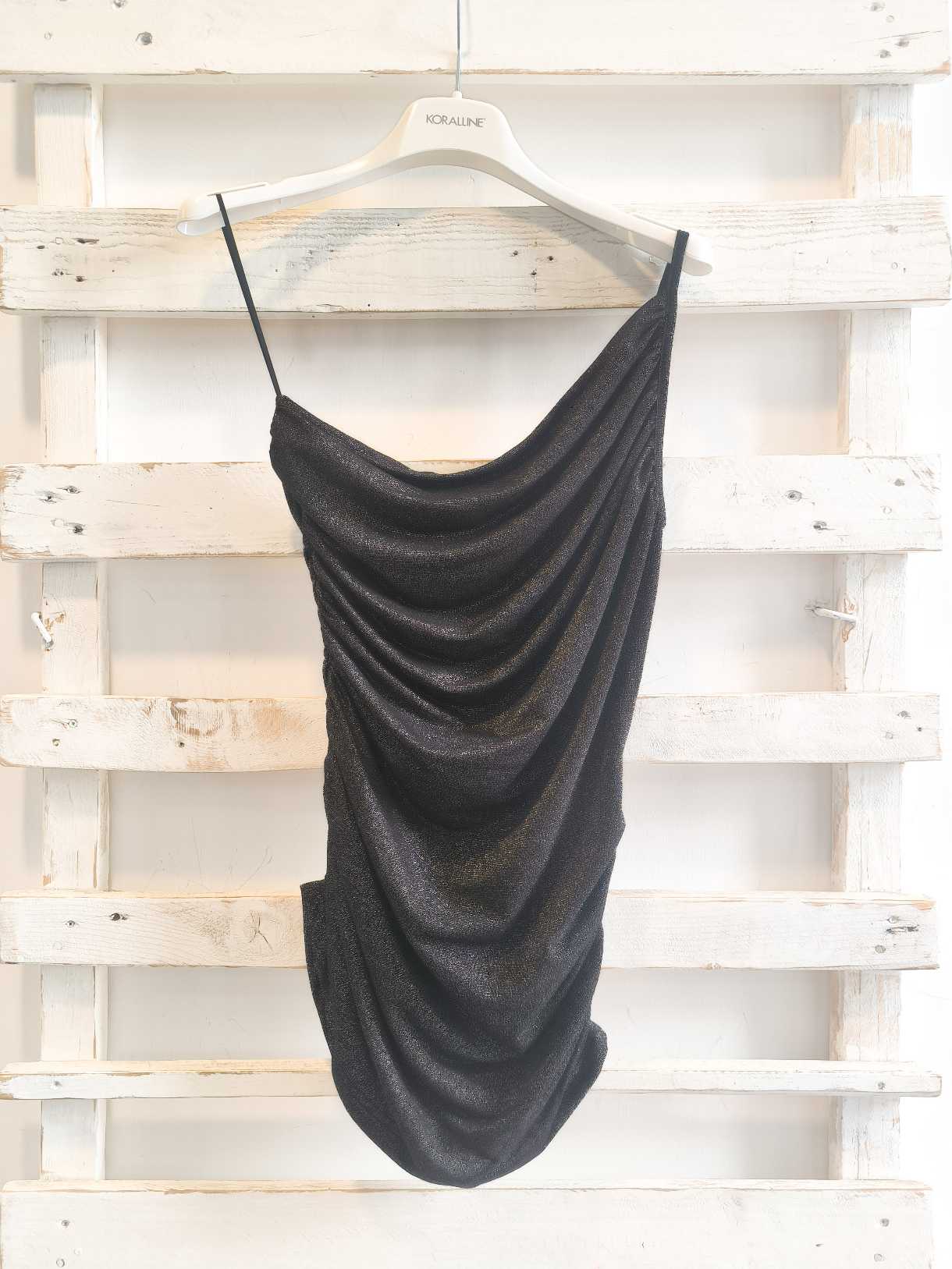 TOP MONOSPALLA - nero