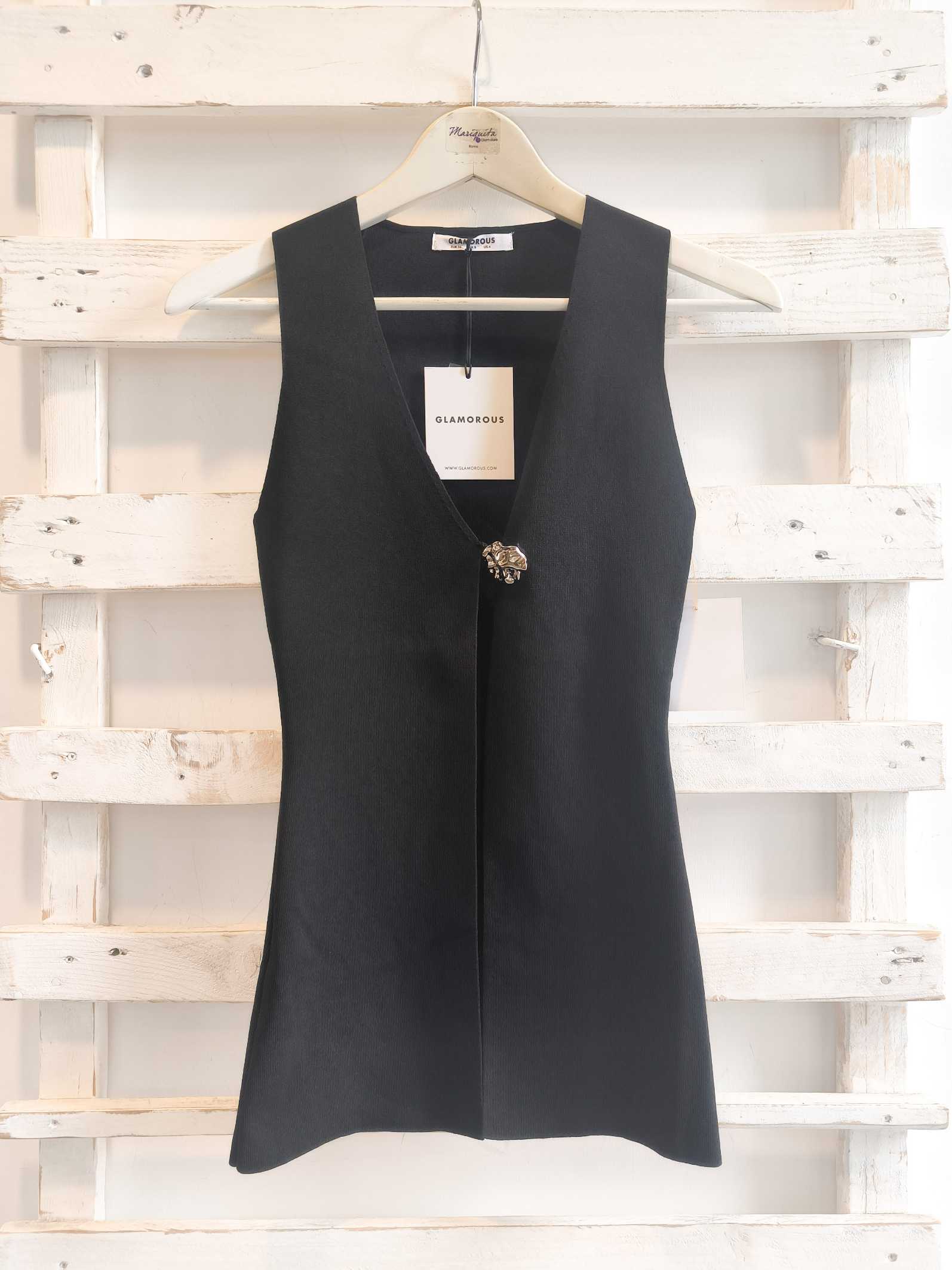 GILET IN MAGLIA - nero