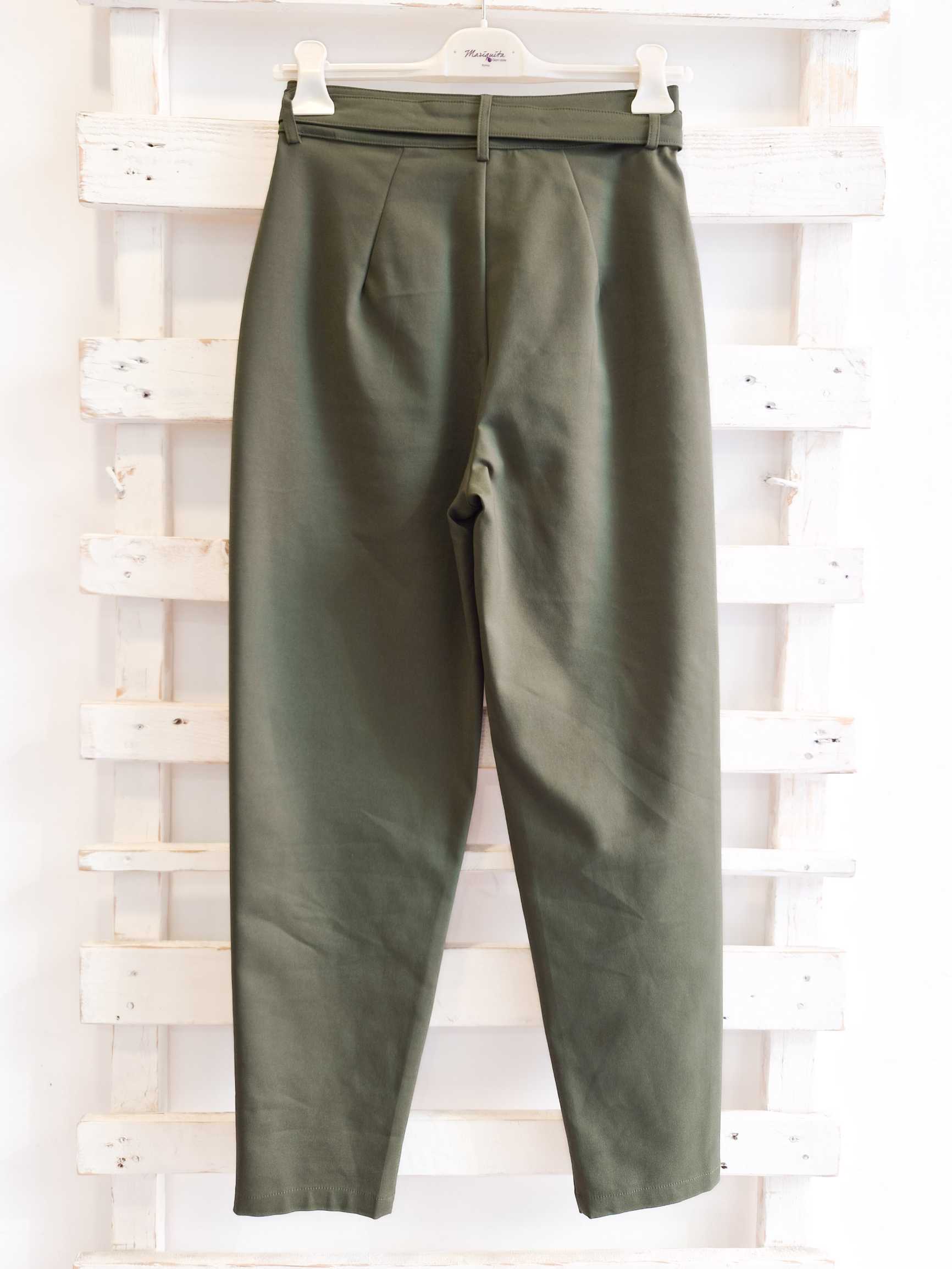 PANTALONE CON FIBBIA - militare